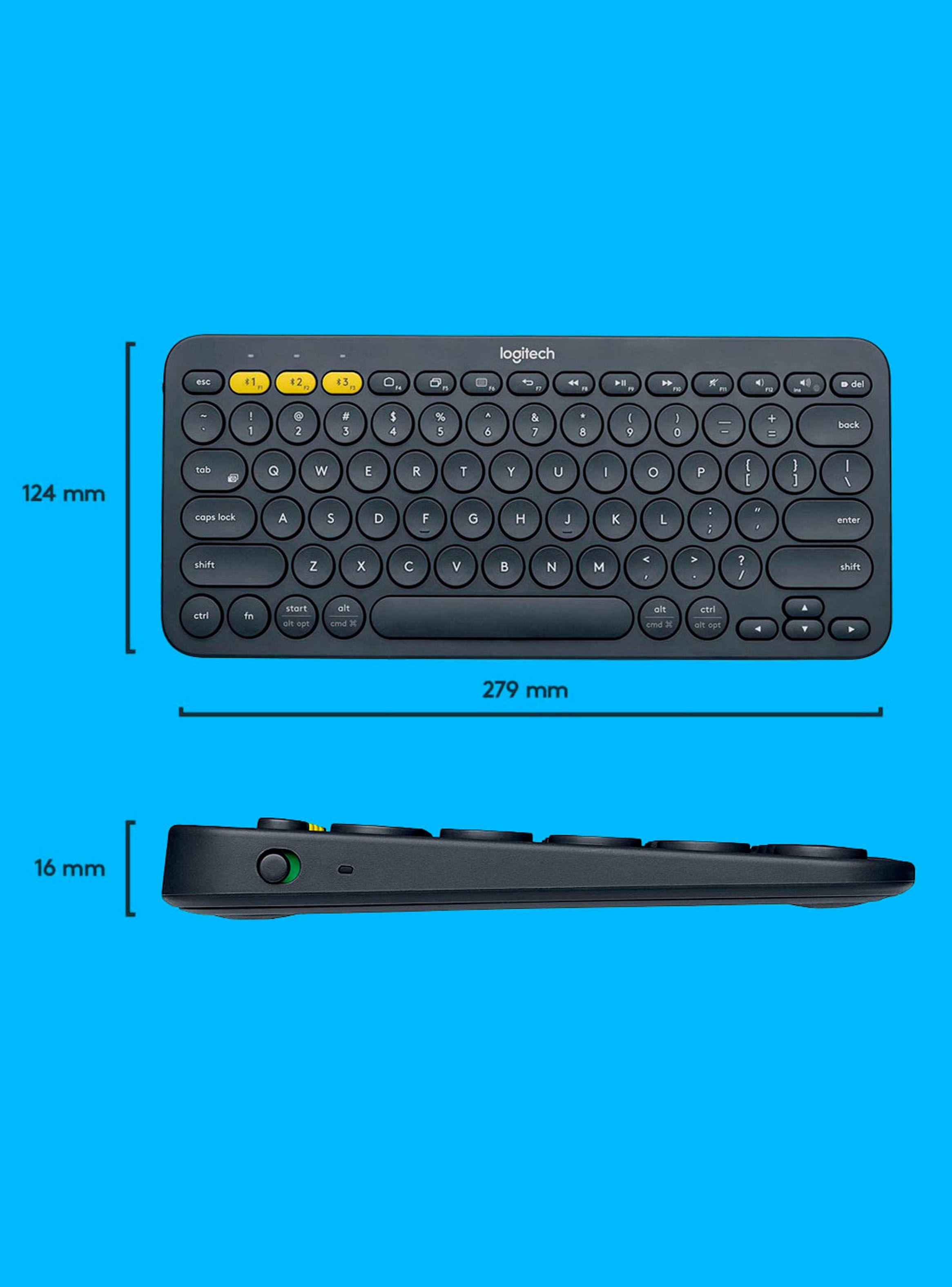 Teclado Logitech Bluetooth Multi-Device K380 Negro Español-1