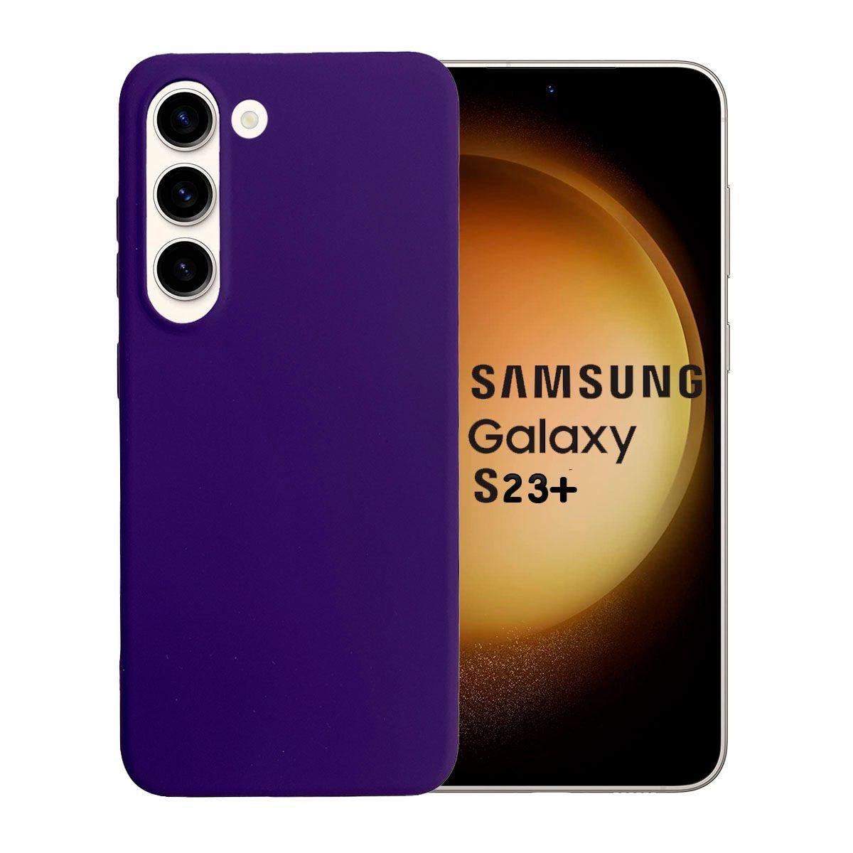 Carcasa Para Samsung S23 Plus Goma Morado-0
