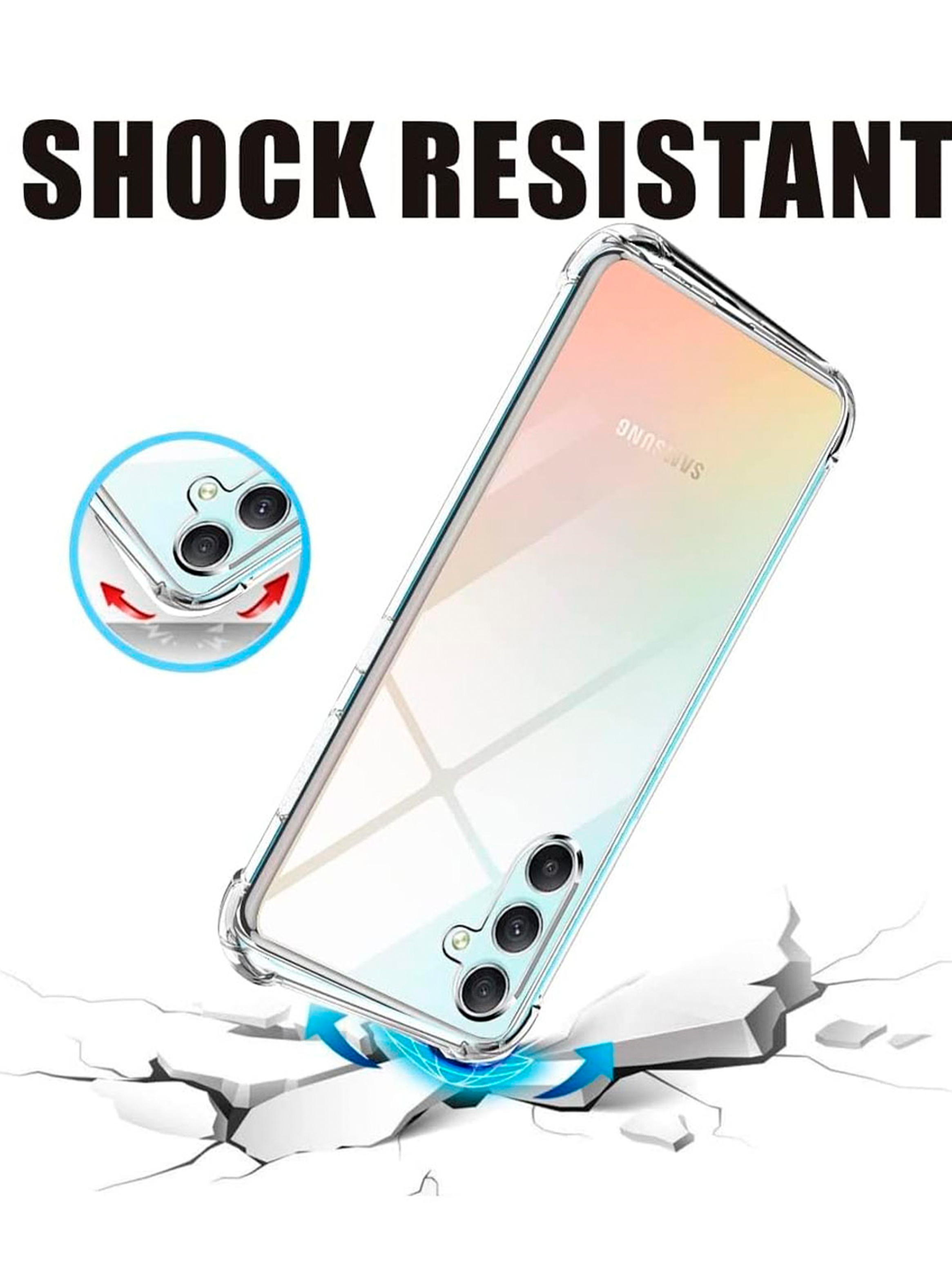 Carcasa Antigolpes Para Samsung A34 Transparente Reforzada-2