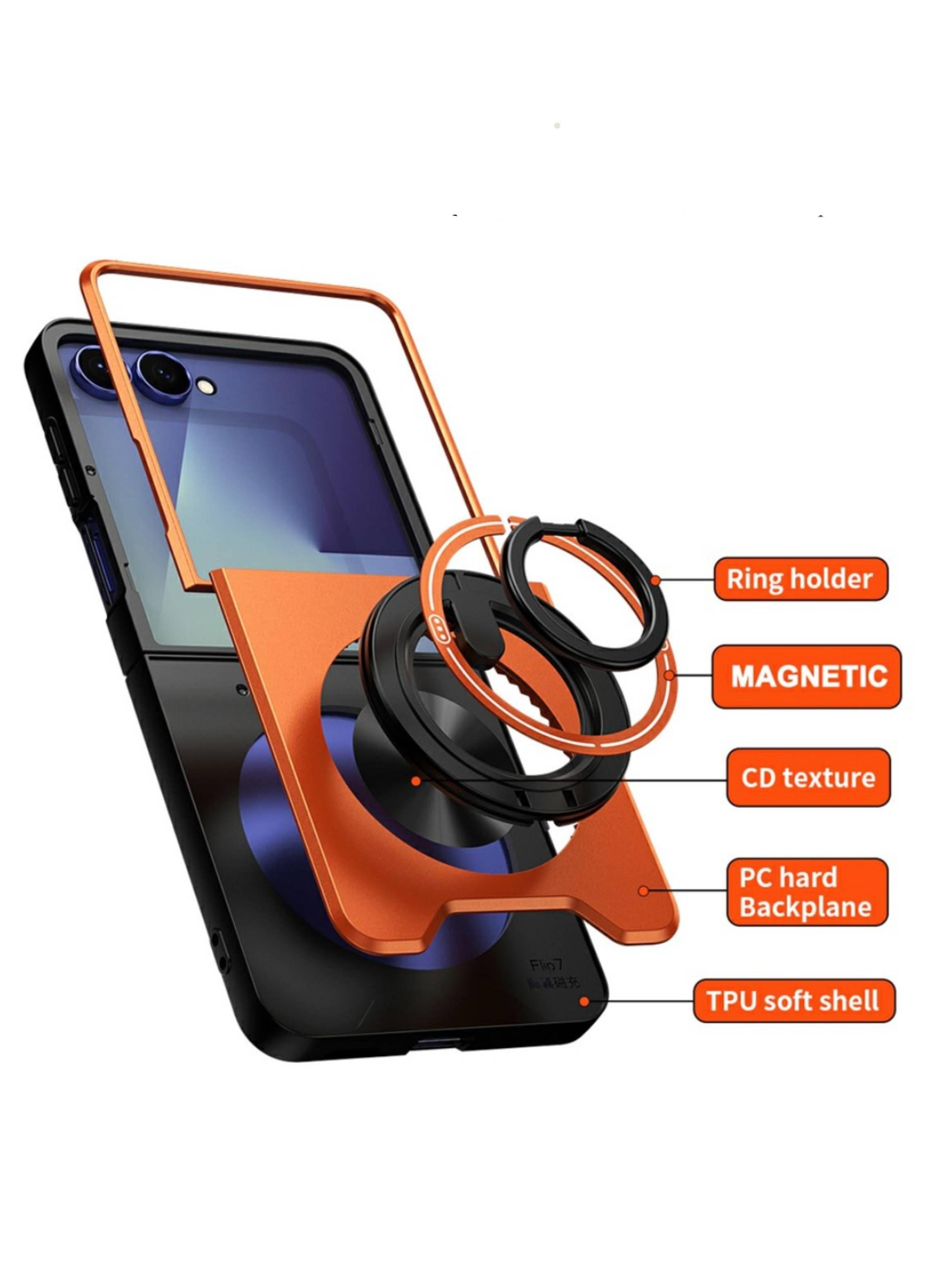Carcasa Antigolpes Con anillo Para Samsung Z Flip 8-4