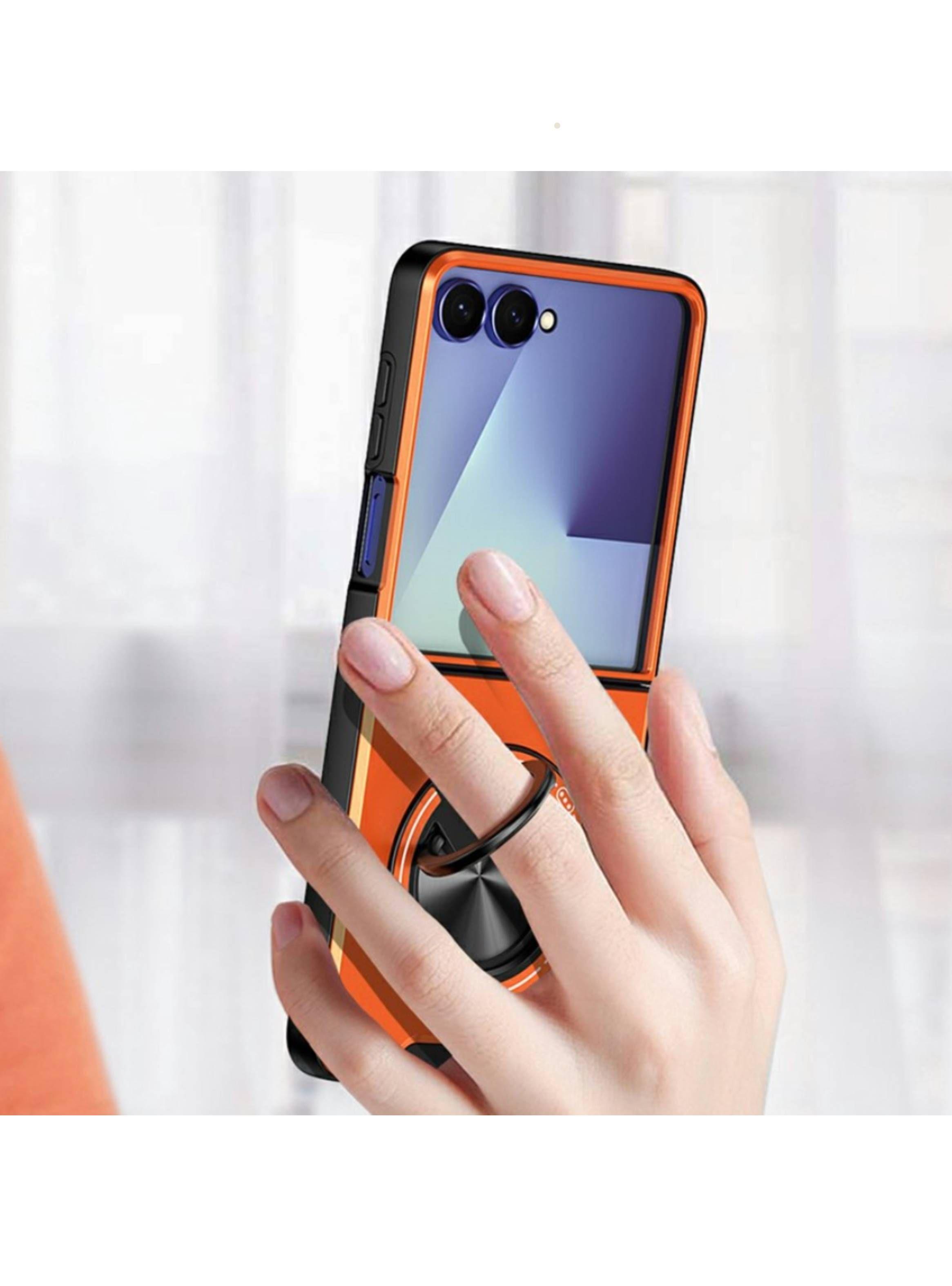 Carcasa Antigolpes Con anillo Para Samsung Z Flip 8-0