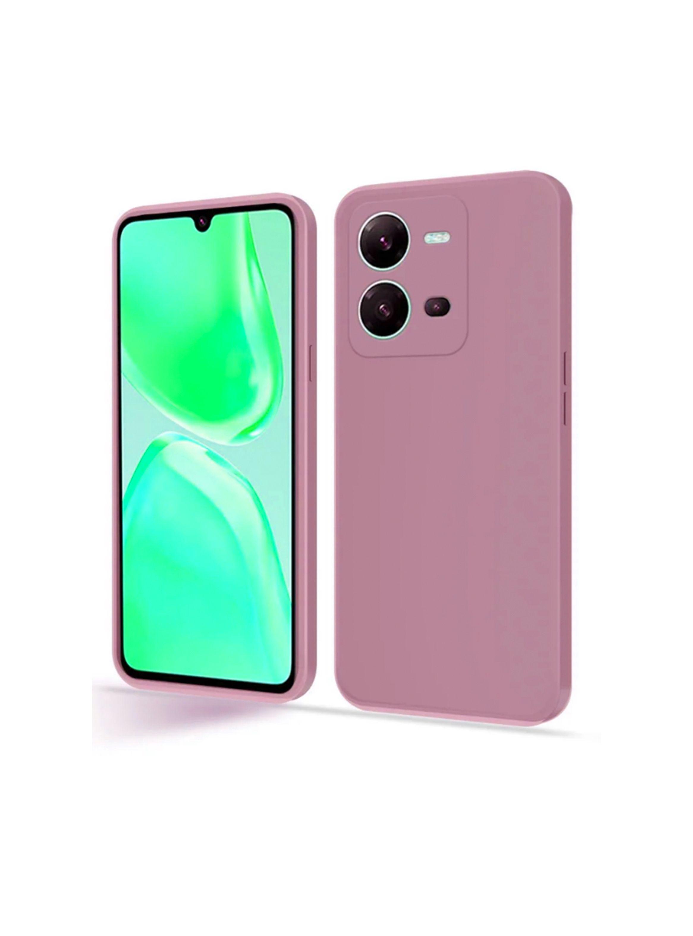 Carcasa Para Vivo V25  Goma Rosado-0