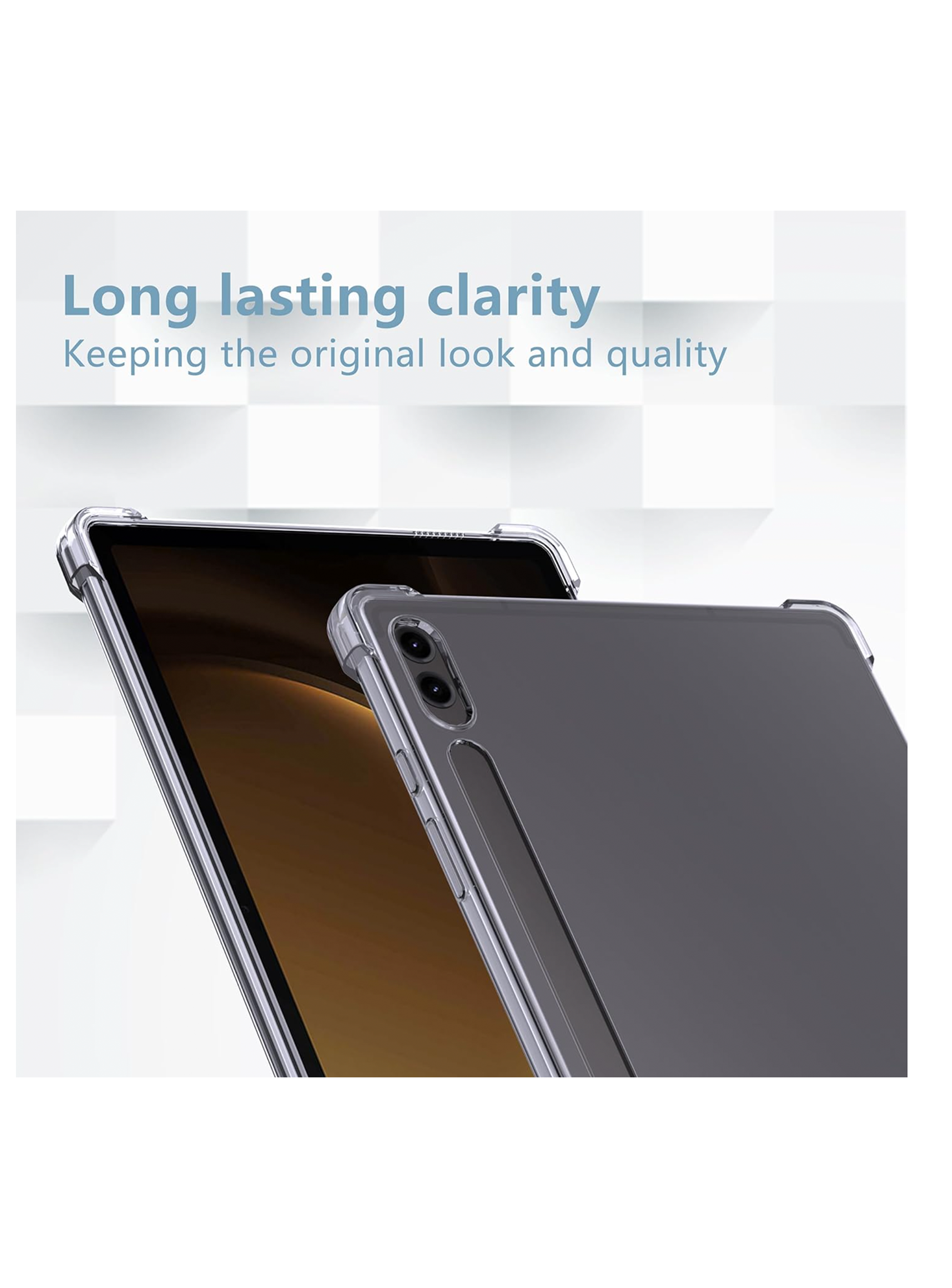 Carcasa Transparente Reforzada Para Samsung Tab S9 + 12.4-2