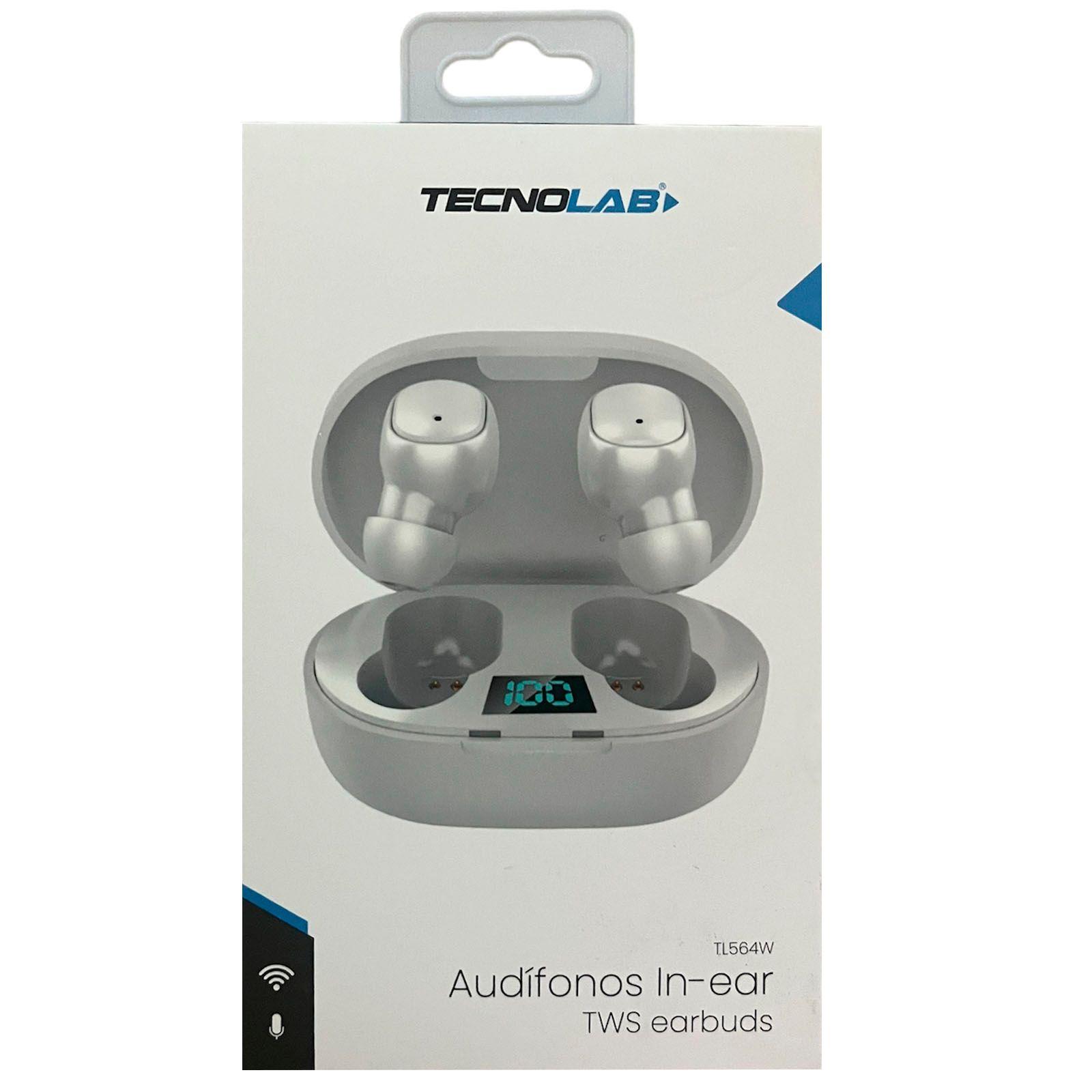 Audifonos Inalambricos Bluetooth Tecnolab TWS TL564 Blancos-3