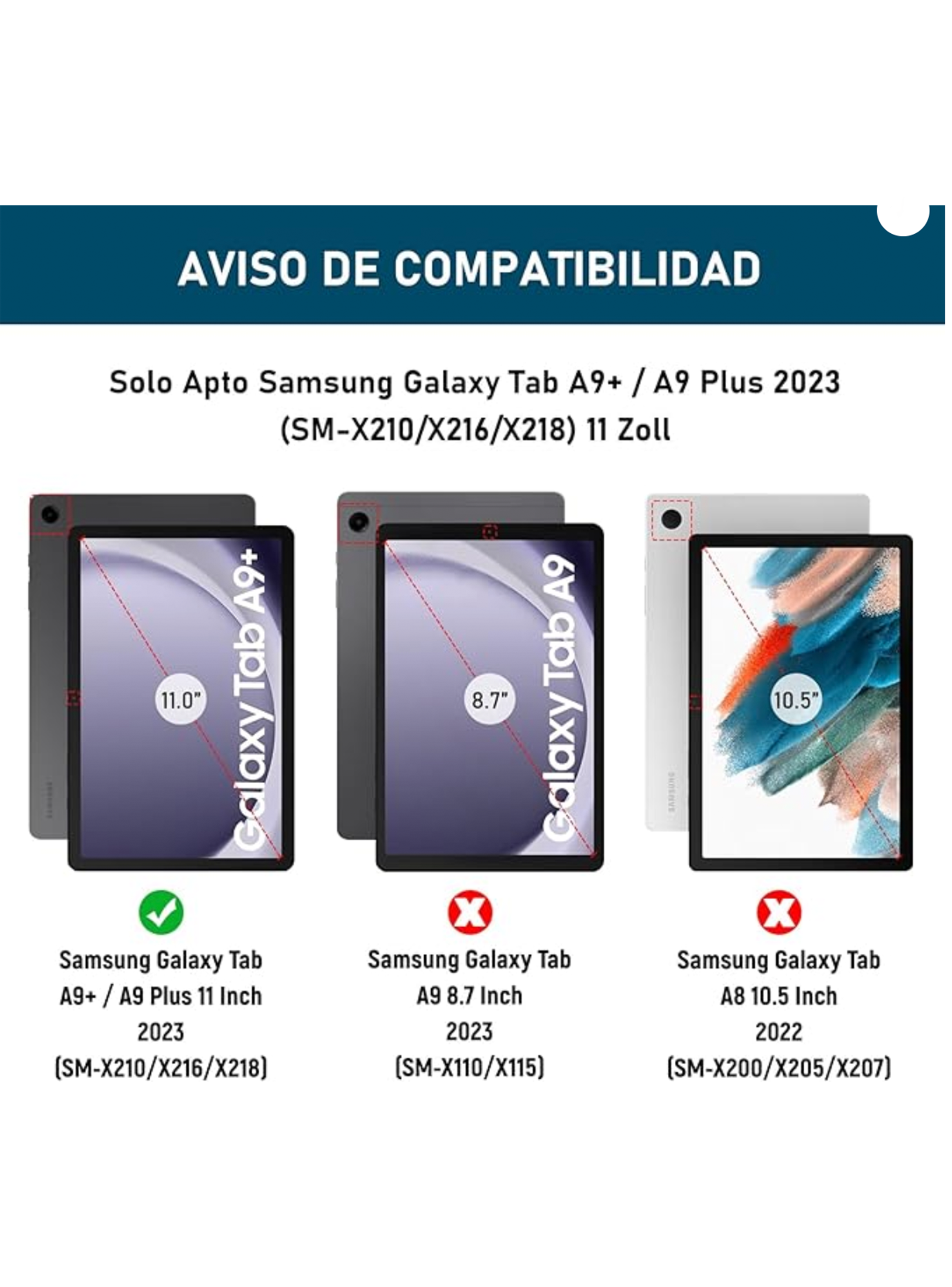 Funda Armadura 360 lamina Vidrio Para Tablet Samsung A9 Plus-5