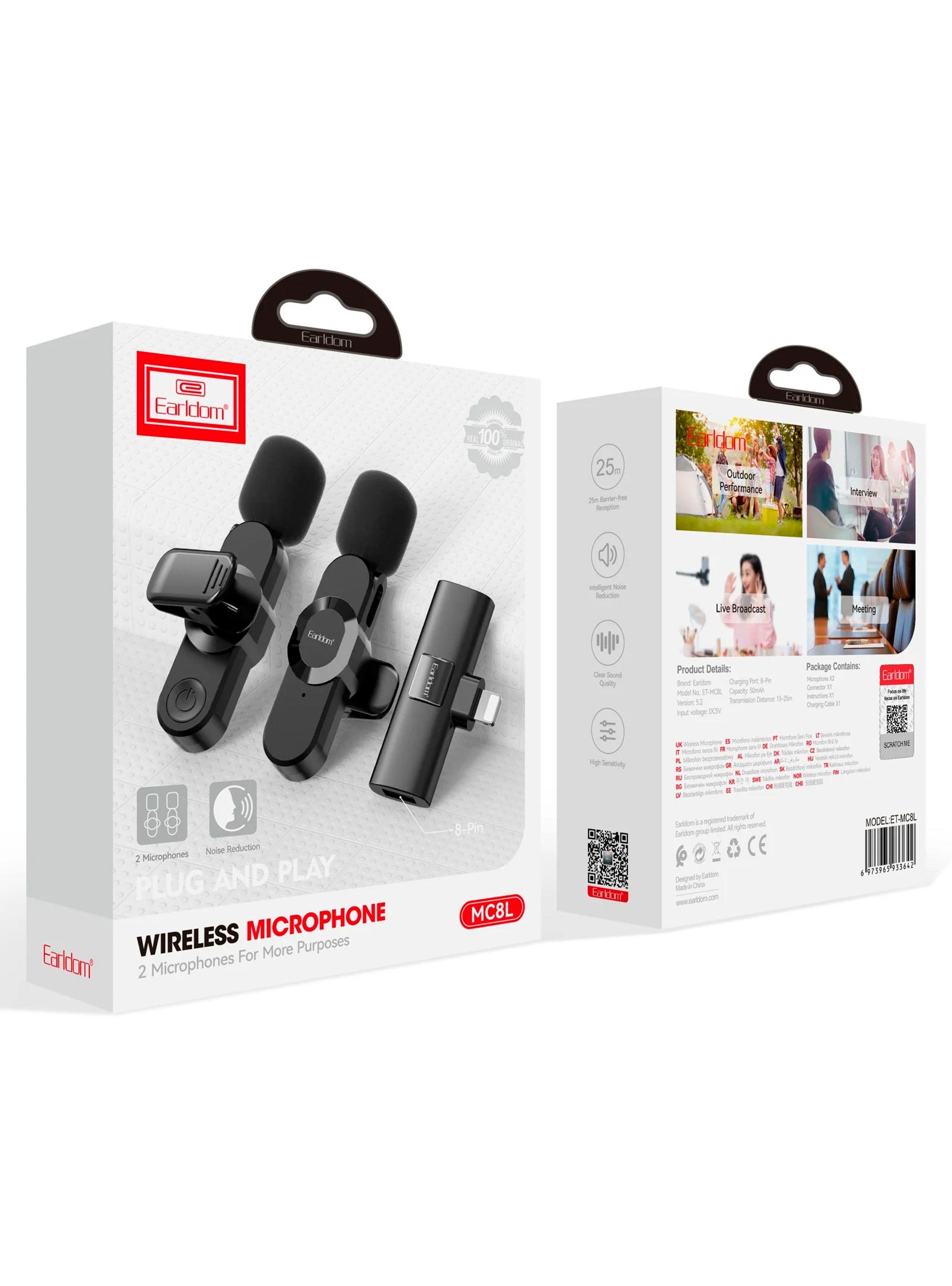 Kit De 2 Microfonos Inalambrico Solapa Compatible Con iPhone-4