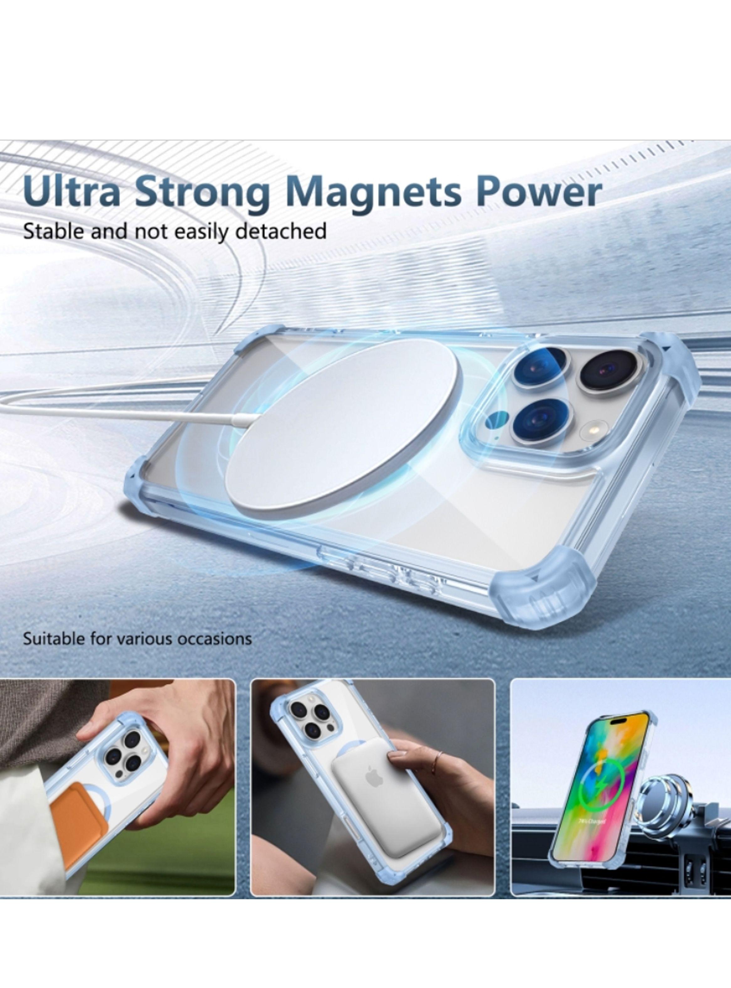 Carcasa Clear Para iPhone 16 Pro Magsafe Celeste-2