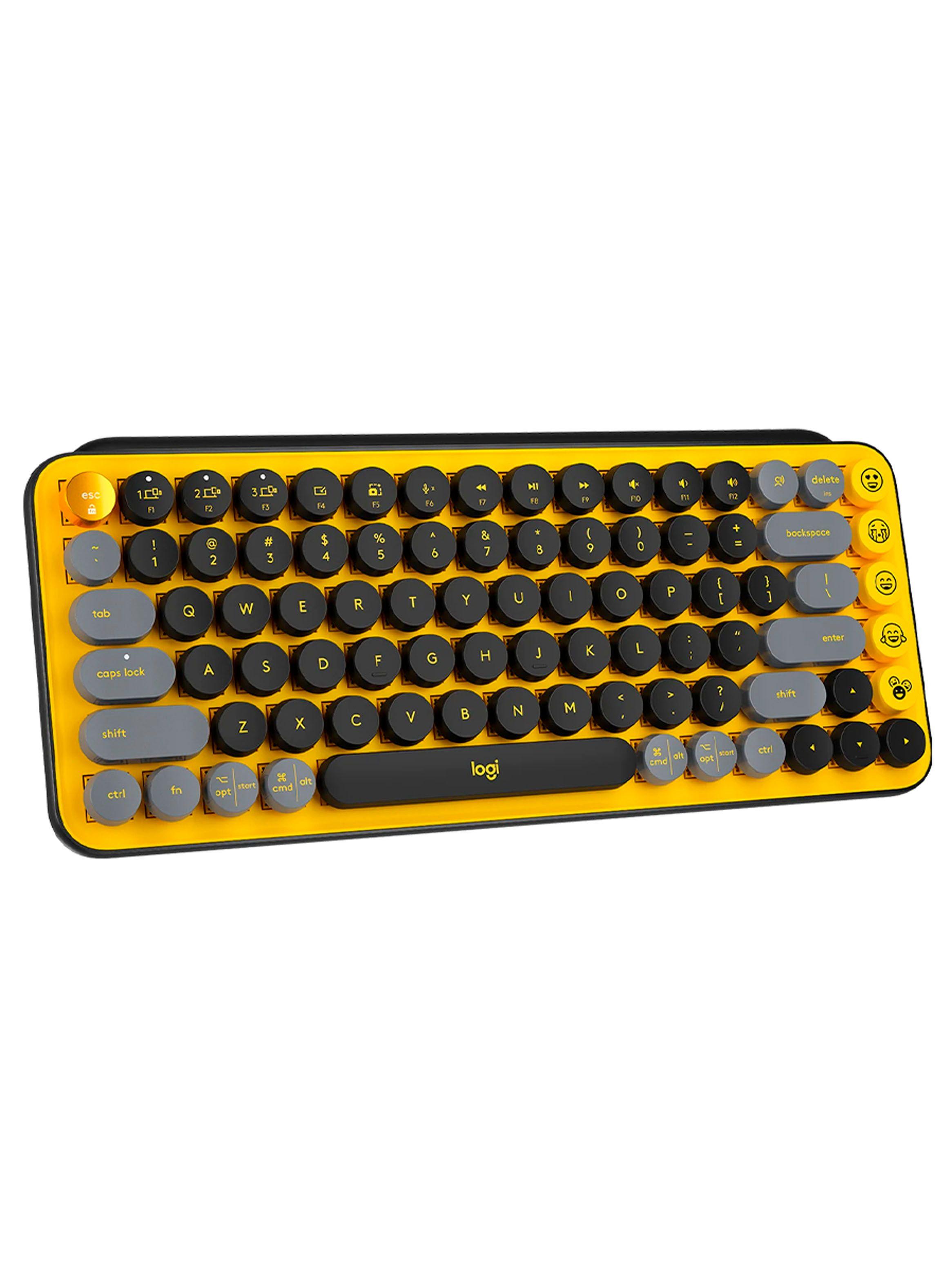 Teclado Mecánico Inalámbrico Emoji Logitech Pop Key Amarillo-5