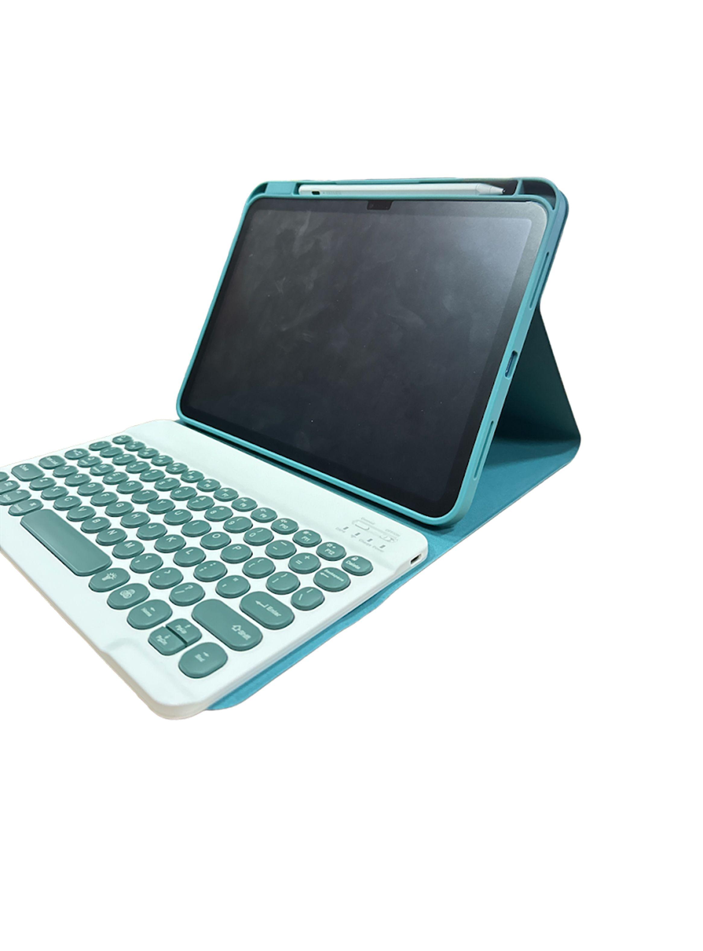 Funda Con Teclado Para iPad 10.9 2022 10gen Verde Oscuro-0
