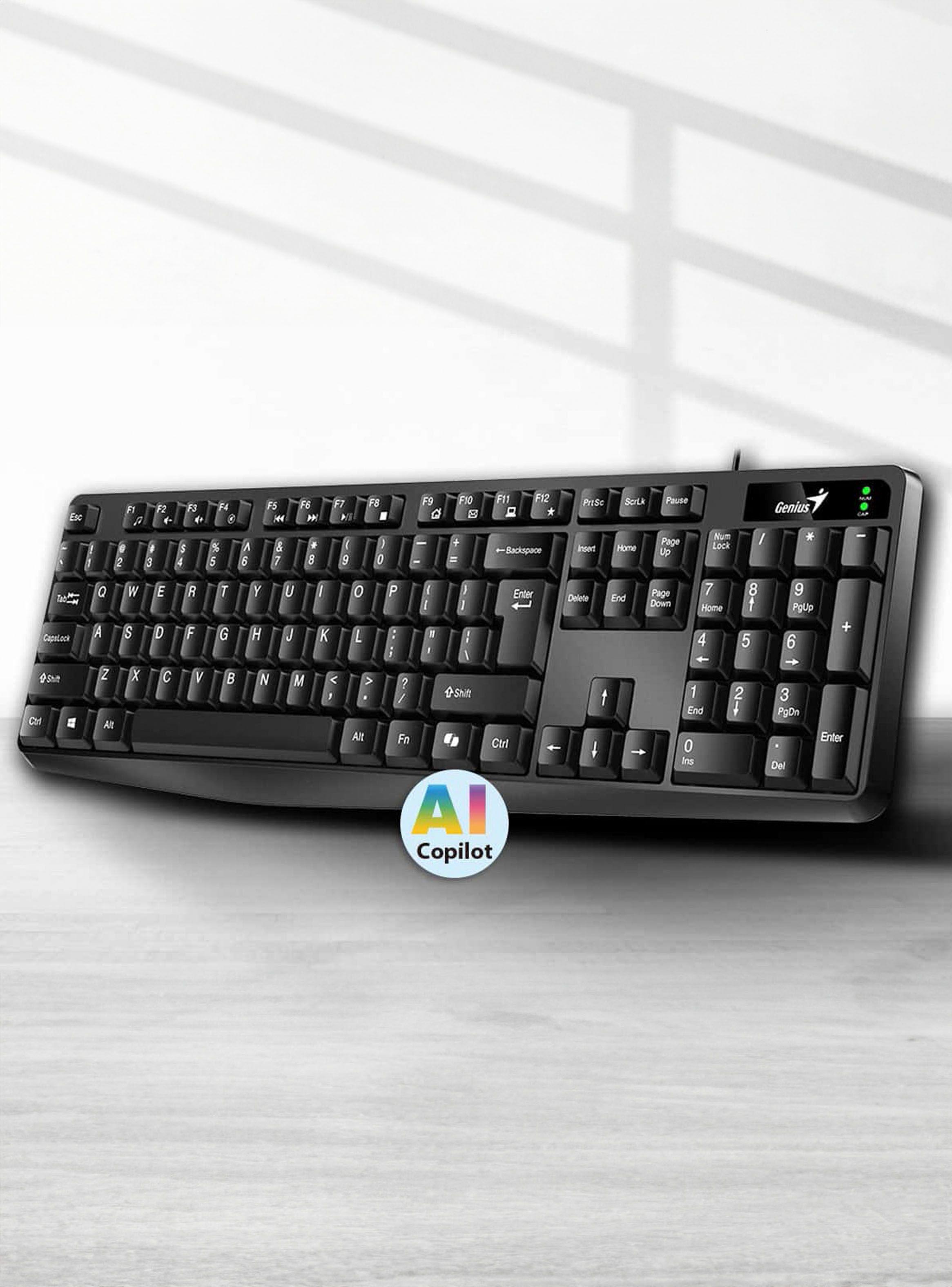 Teclado Cable USB Resistente A Derrames Genius KB-117 Negro-5