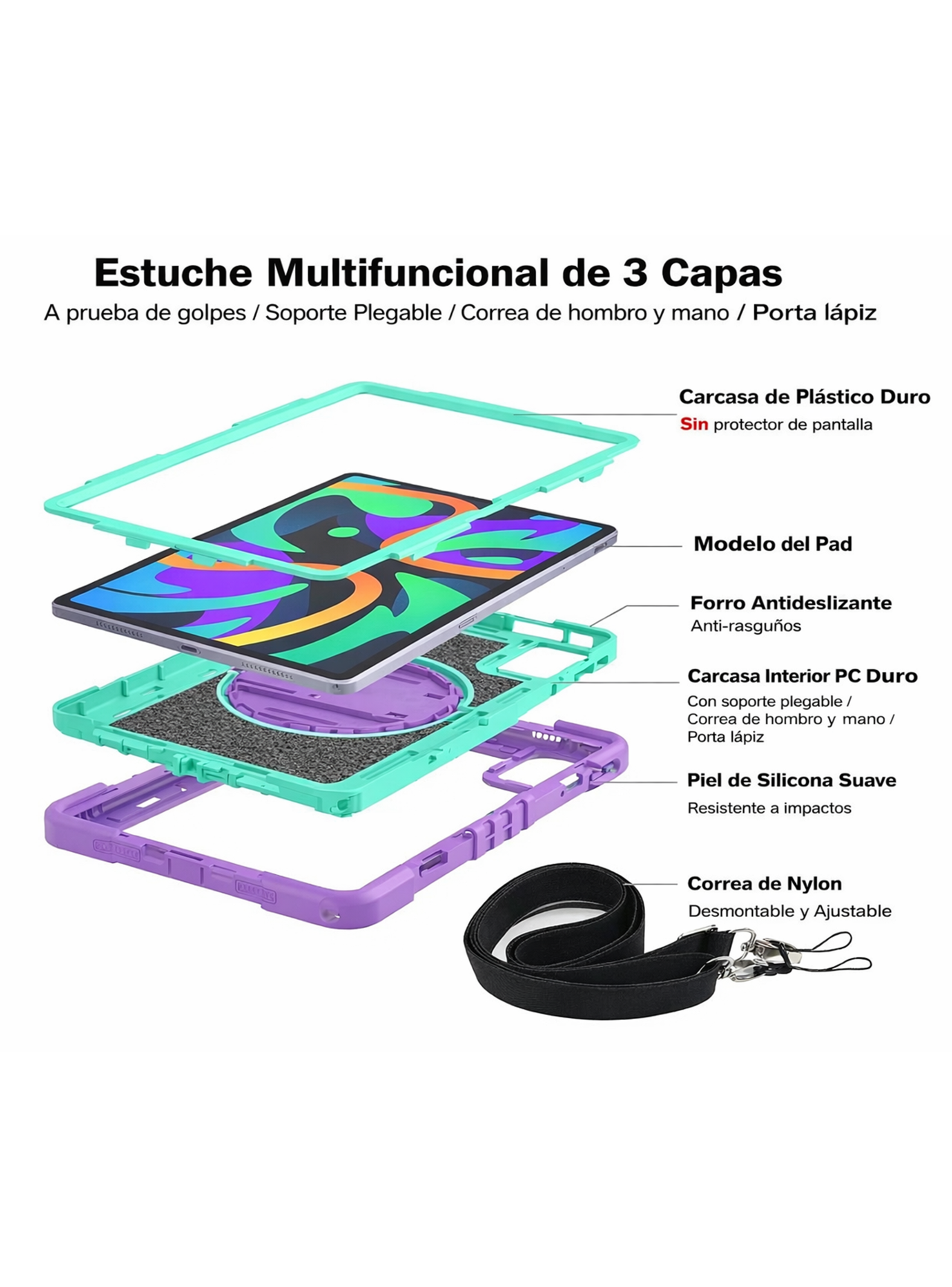 Funda Carcasa Antigolpes Armadura 360 Para Tablet Lenovo M11-4