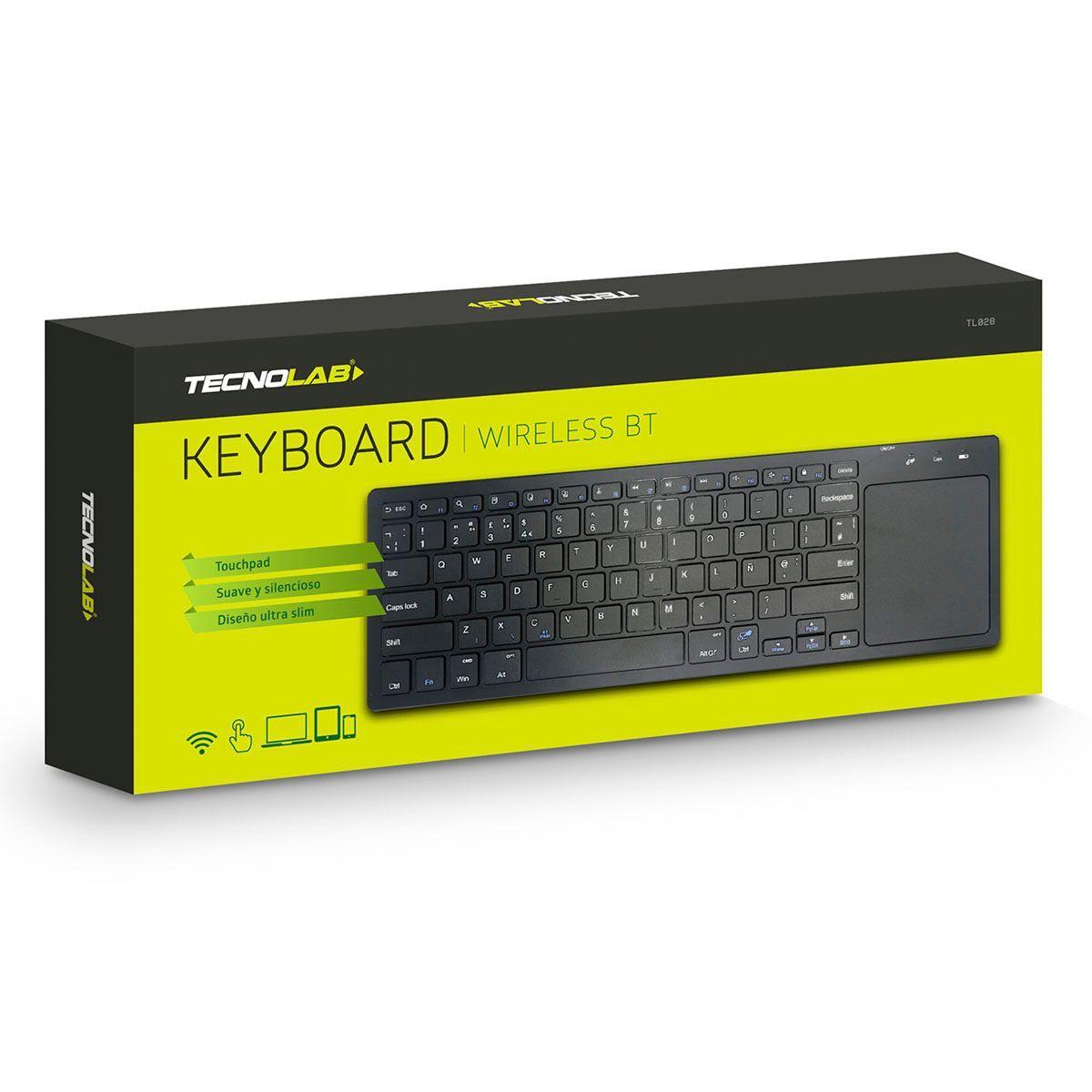 Teclado Tecnolab Inalámbrico Bt Ultra Delgado Touchpad TL028-3
