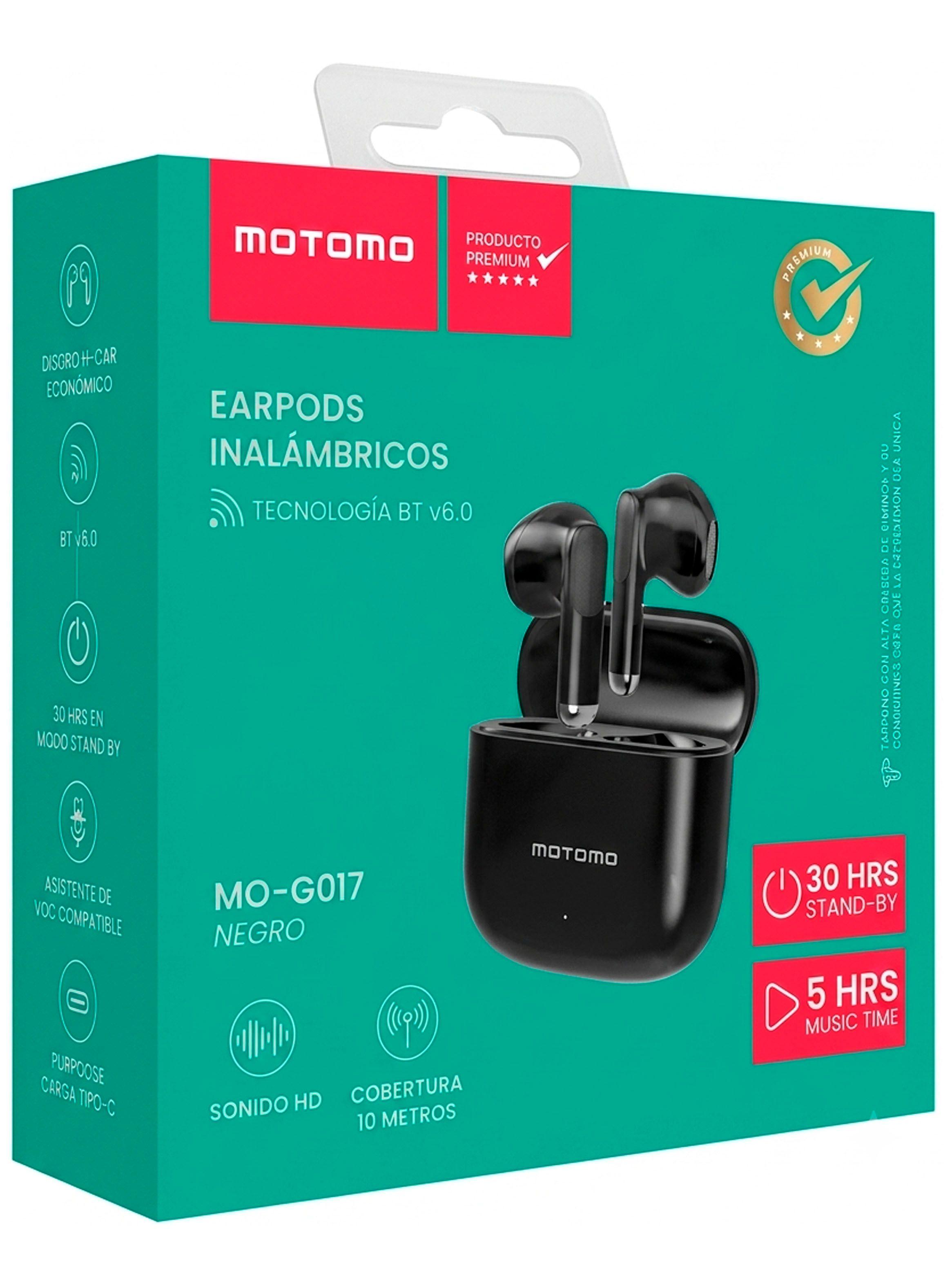 Audifonos Inalambricos Bluetooth Tactil Motomo MO-G017 Negro-3