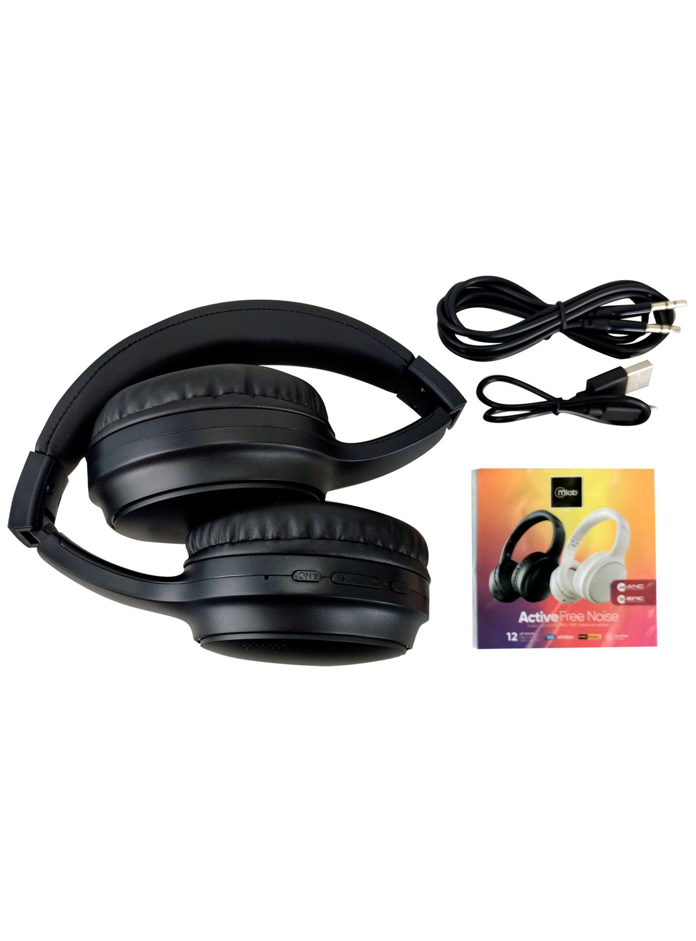 Audifonos Inalámbrico Bluetooth Cancelación de Ruido Negro-4