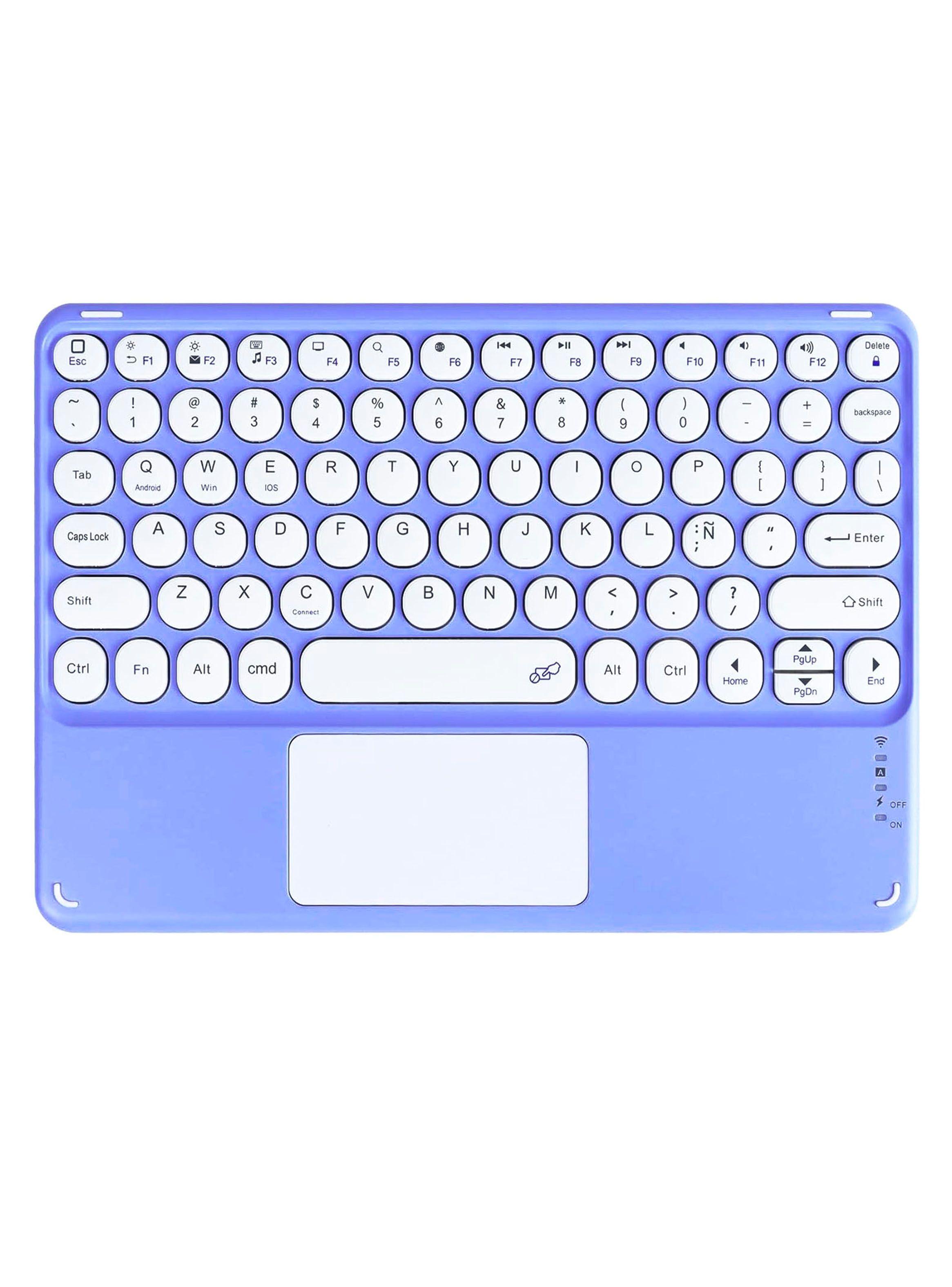 Teclado Inalambrico Bluetooth Touchpad Español Ñ Recargable-0