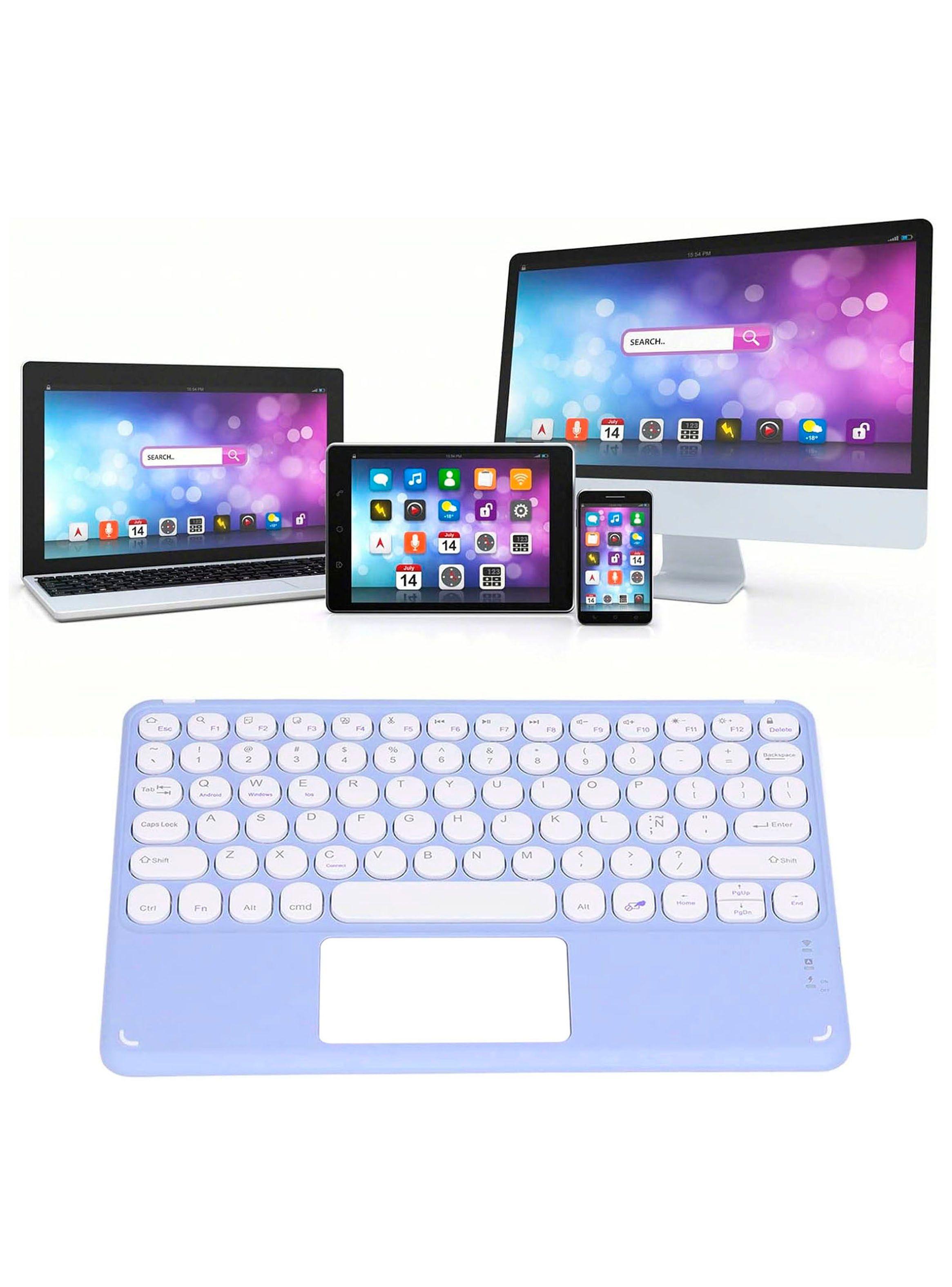 Teclado Inalambrico Bluetooth Touchpad Español Ñ Recargable-2