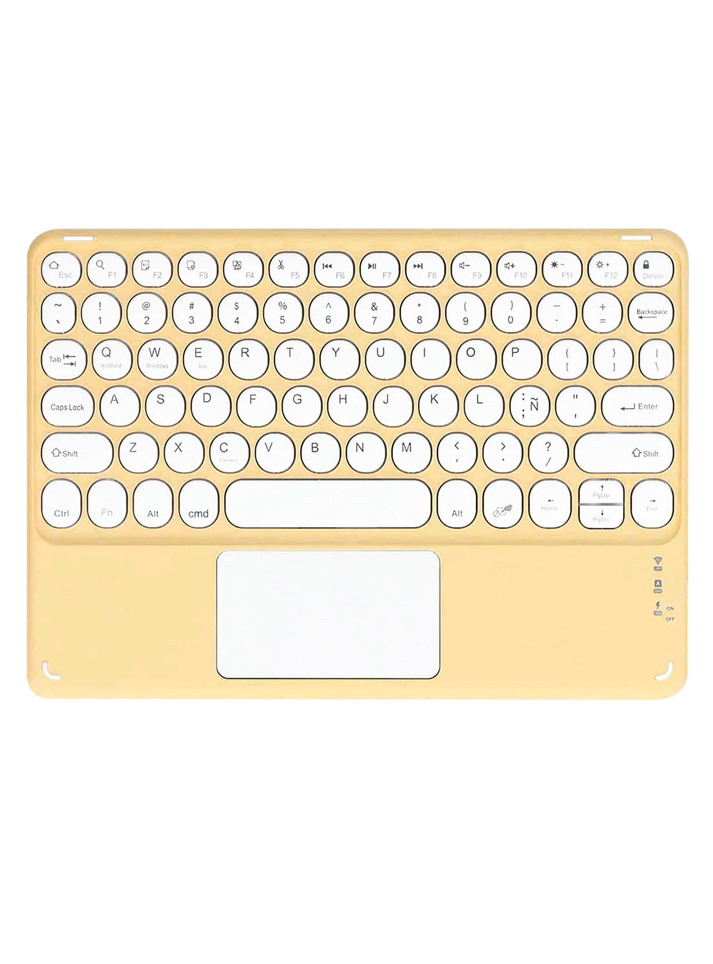 Teclado Inalambrico Bluetooth Touchpad Español Ñ Recargable-0