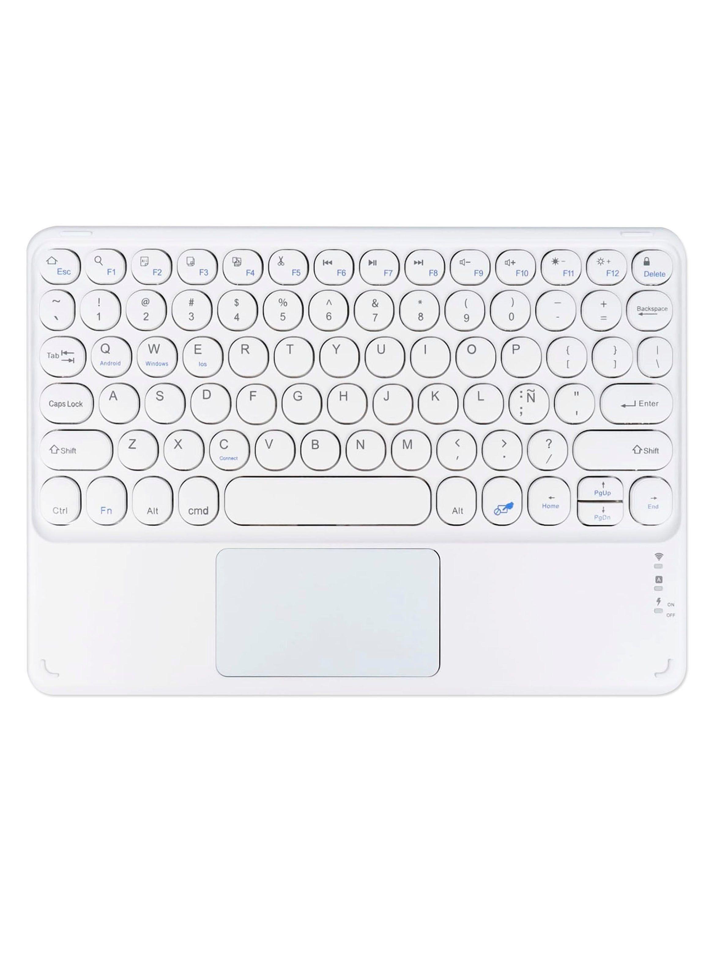 Teclado Inalambrico Bluetooth Touchpad Español Ñ Recargable-0