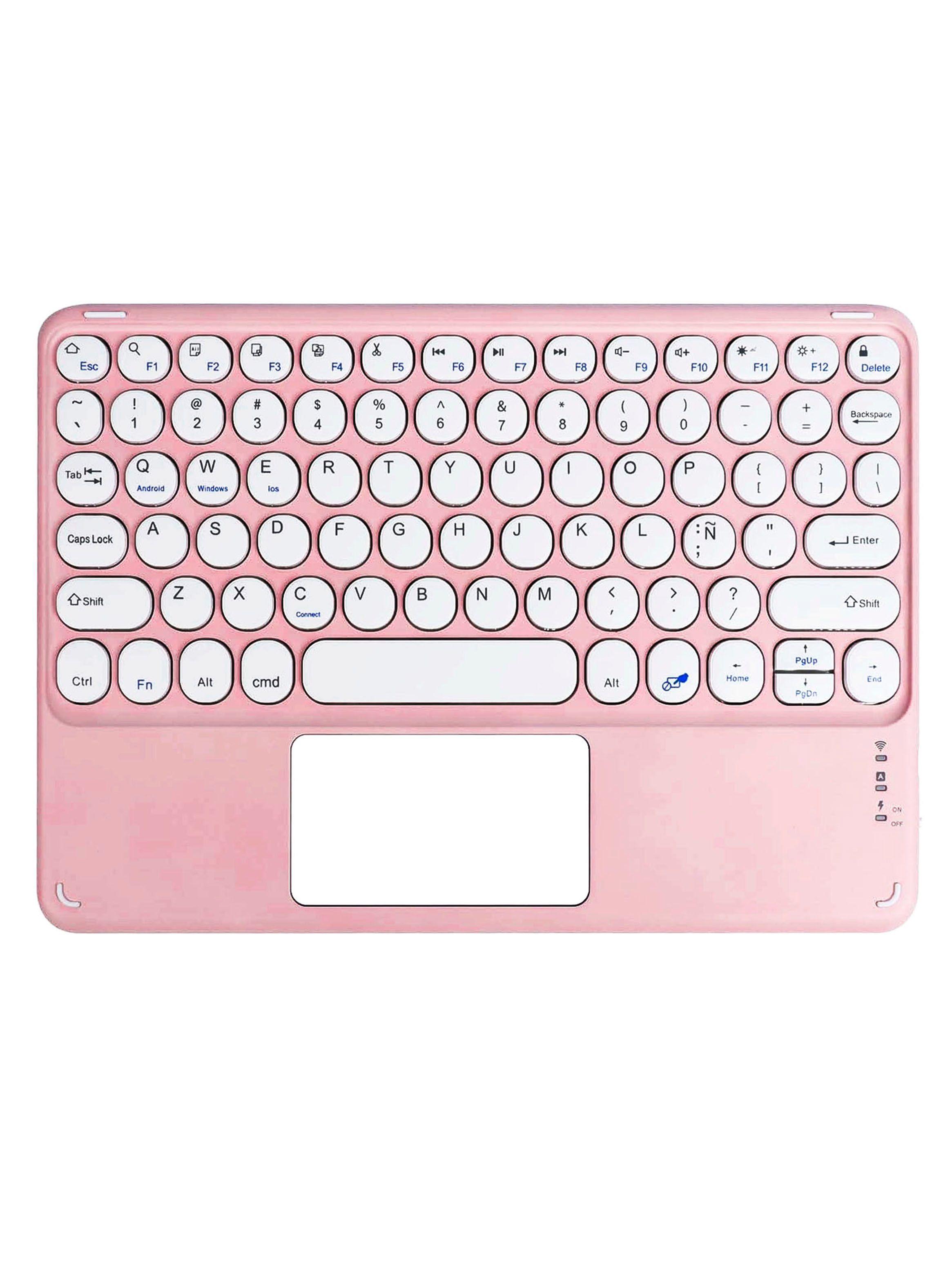 Teclado Inalambrico Bluetooth Touchpad Español Ñ Recargable-0