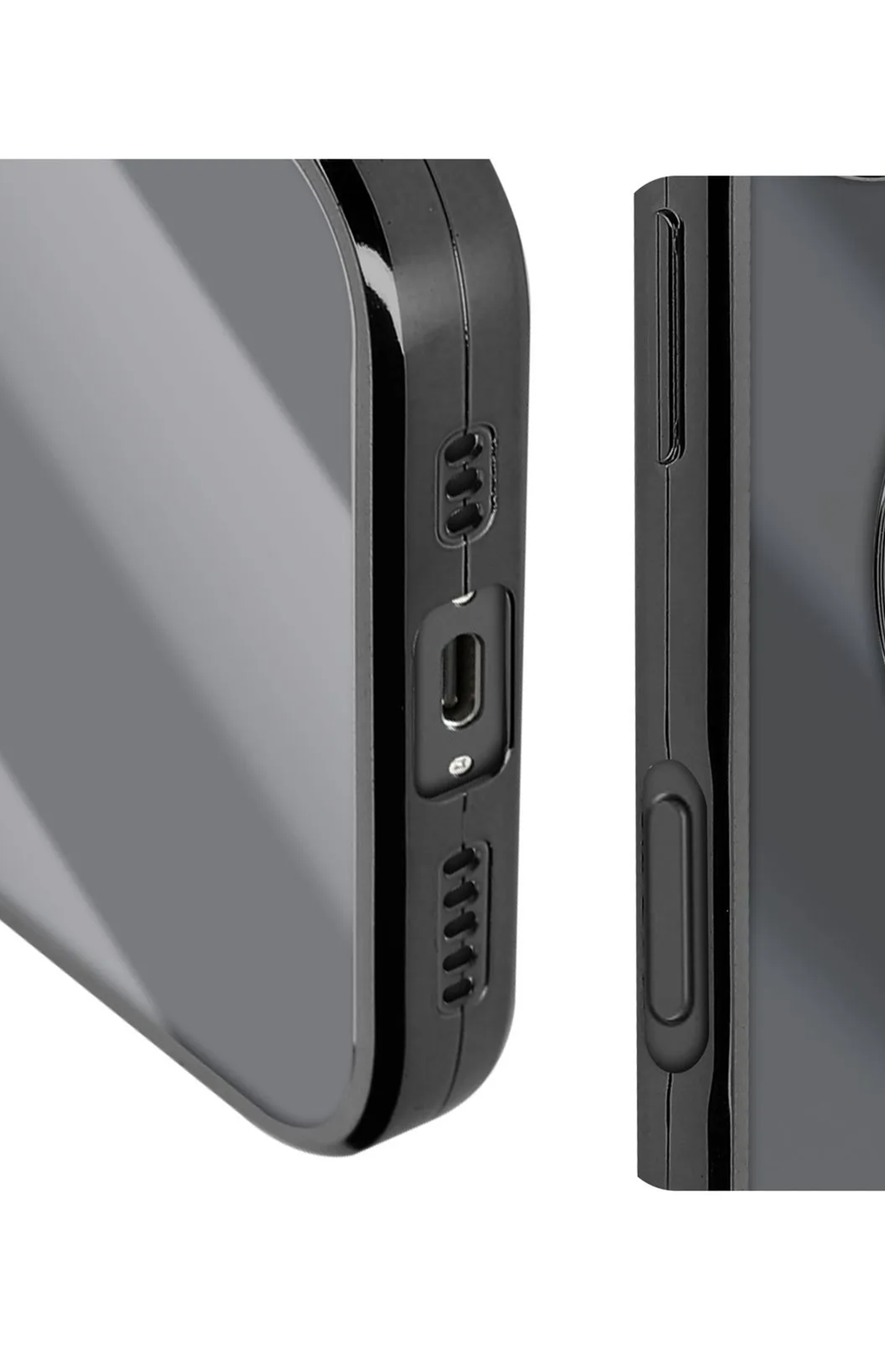 Carcasa Funda Para iPhone 16 Pro   Magsafe Metalizada Negro-4