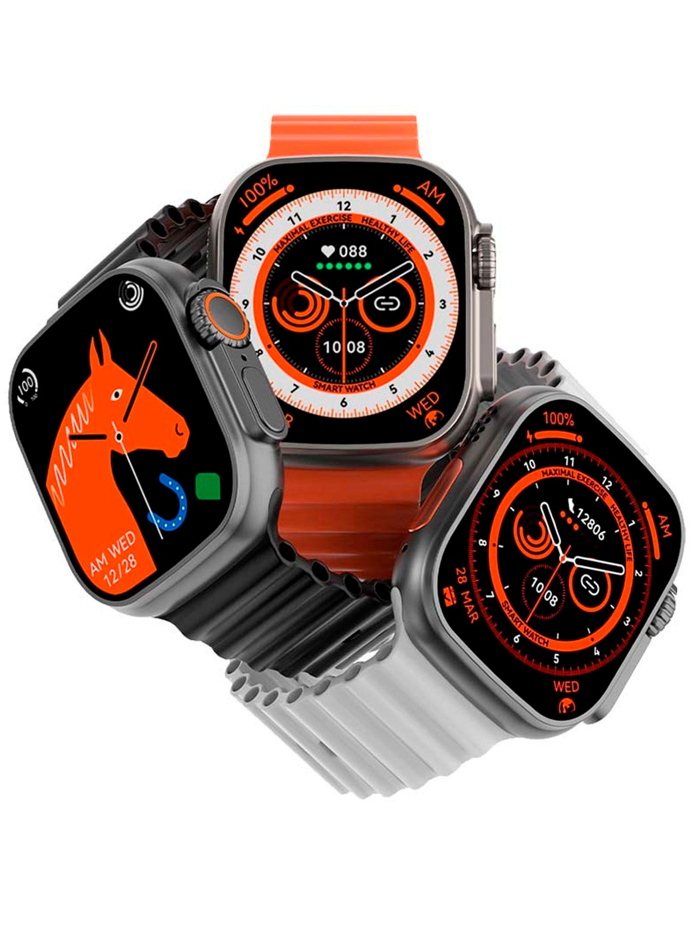 Reloj Inteligente Smart Watch 49mm Deportivo Verde 2 Correas-6
