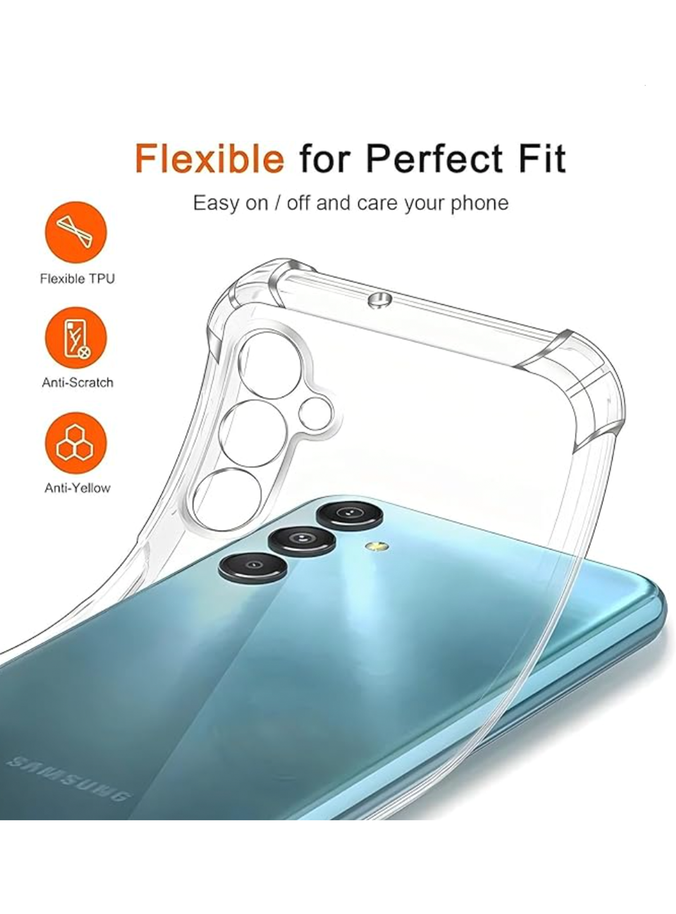 Carcasa Anti golpes Transparente Para Samsung A16-3