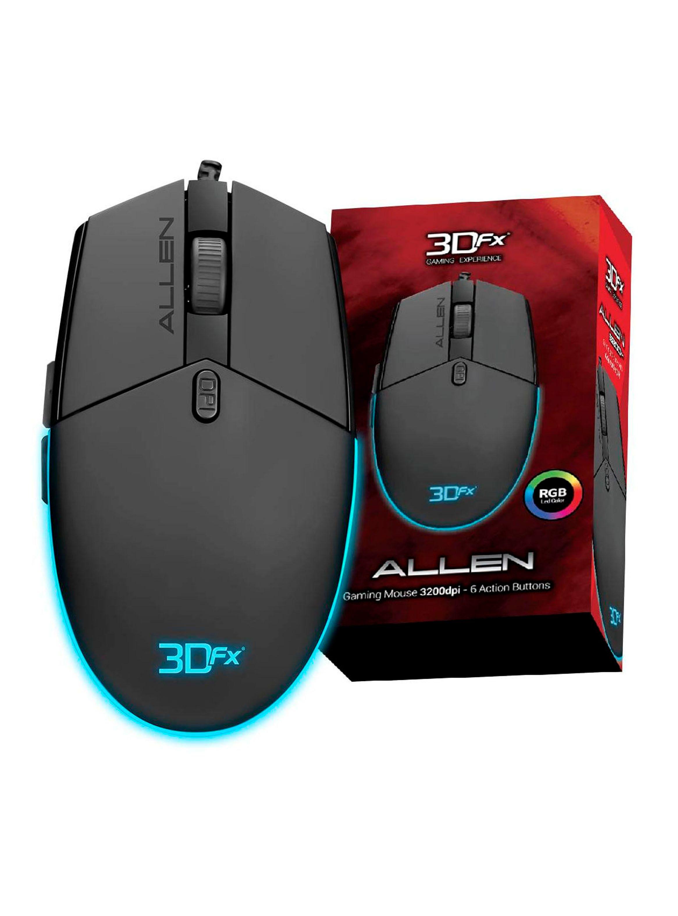 Mouse Gamer 3DFX Allen 3200 DPI 09084 Negro-1