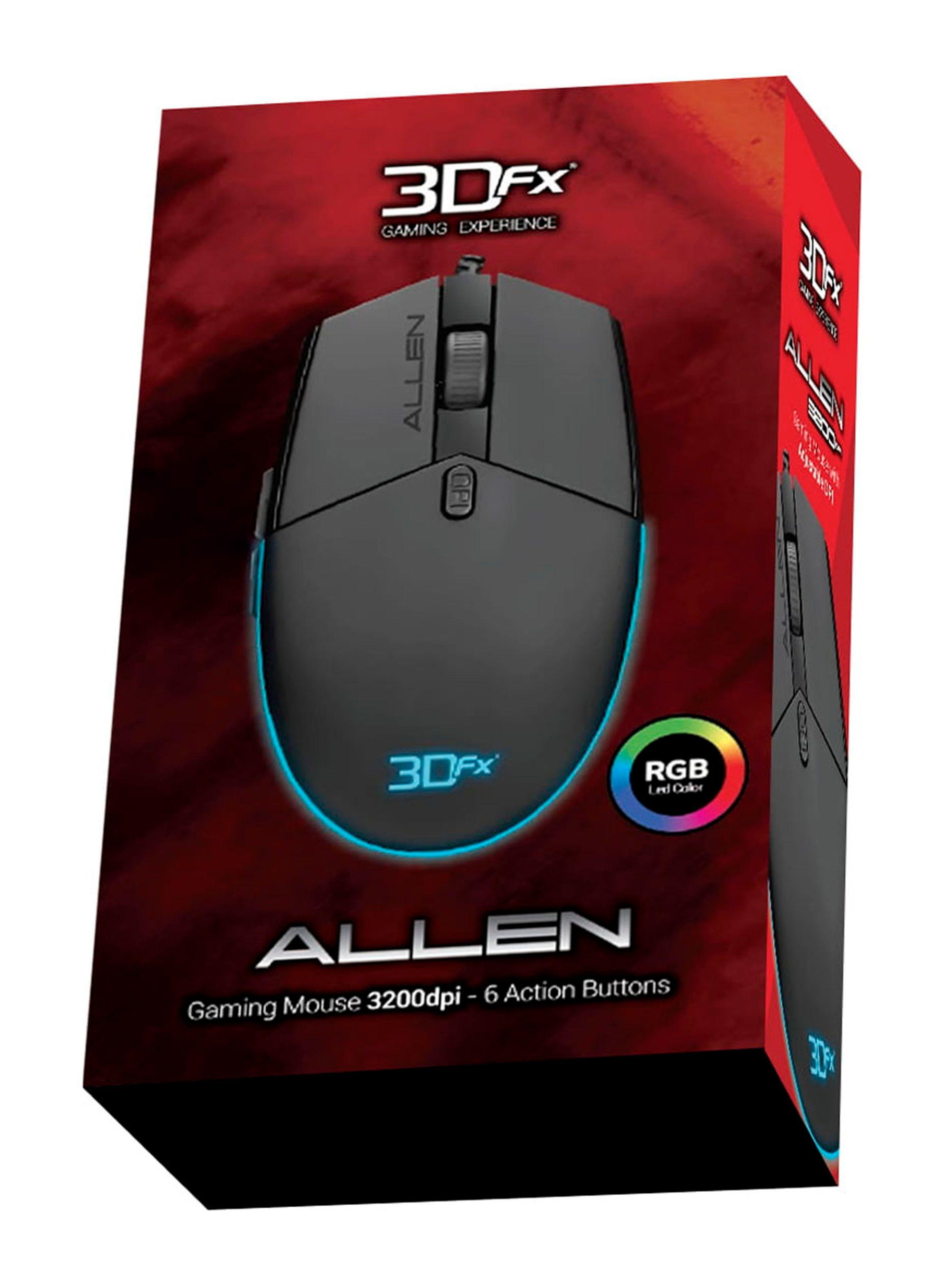 Mouse Gamer 3DFX Allen 3200 DPI 09084 Negro-2