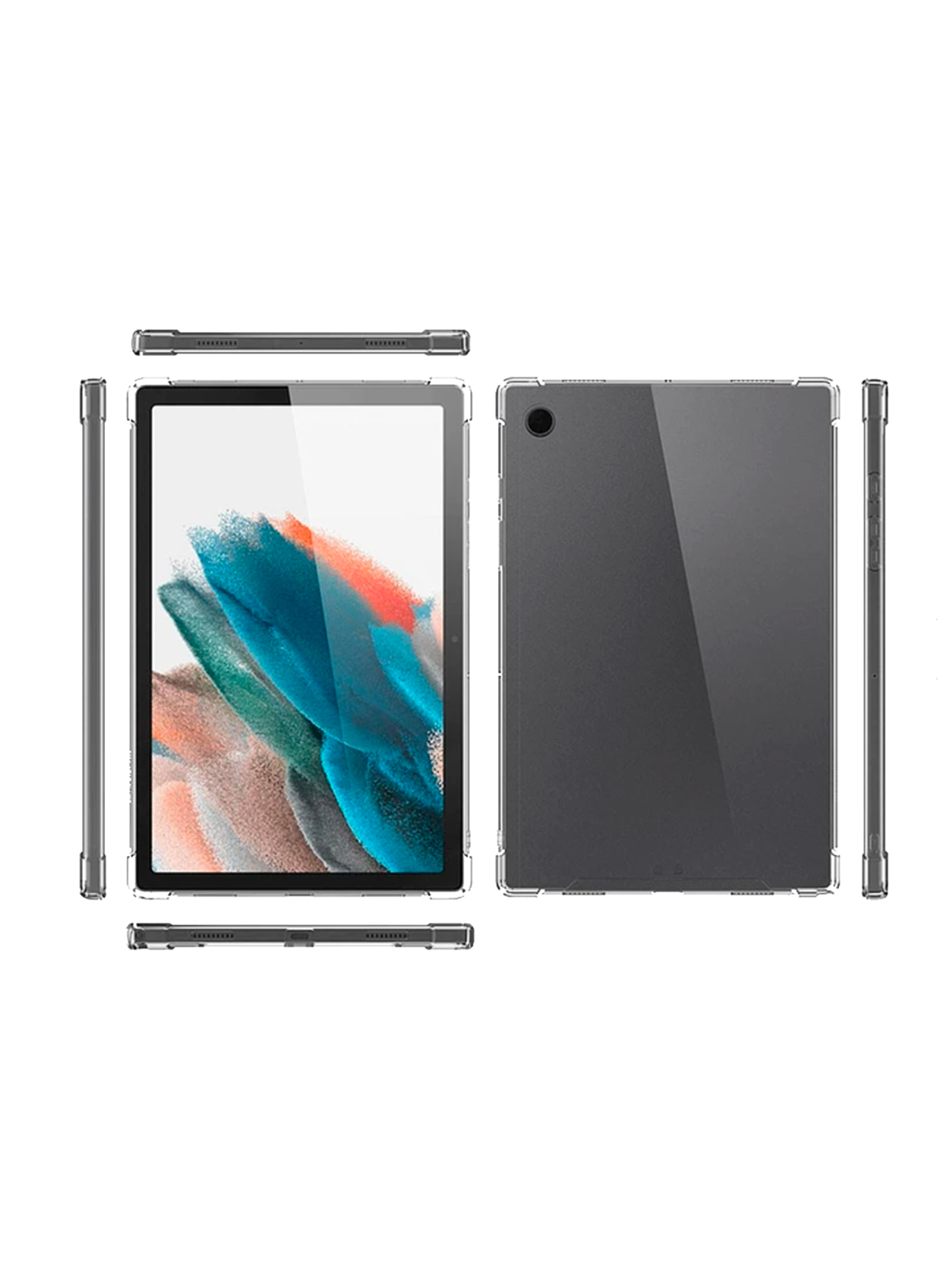 Carcasa Transparente Para Samsung A8 10.5 + Lamina Vidrio-2