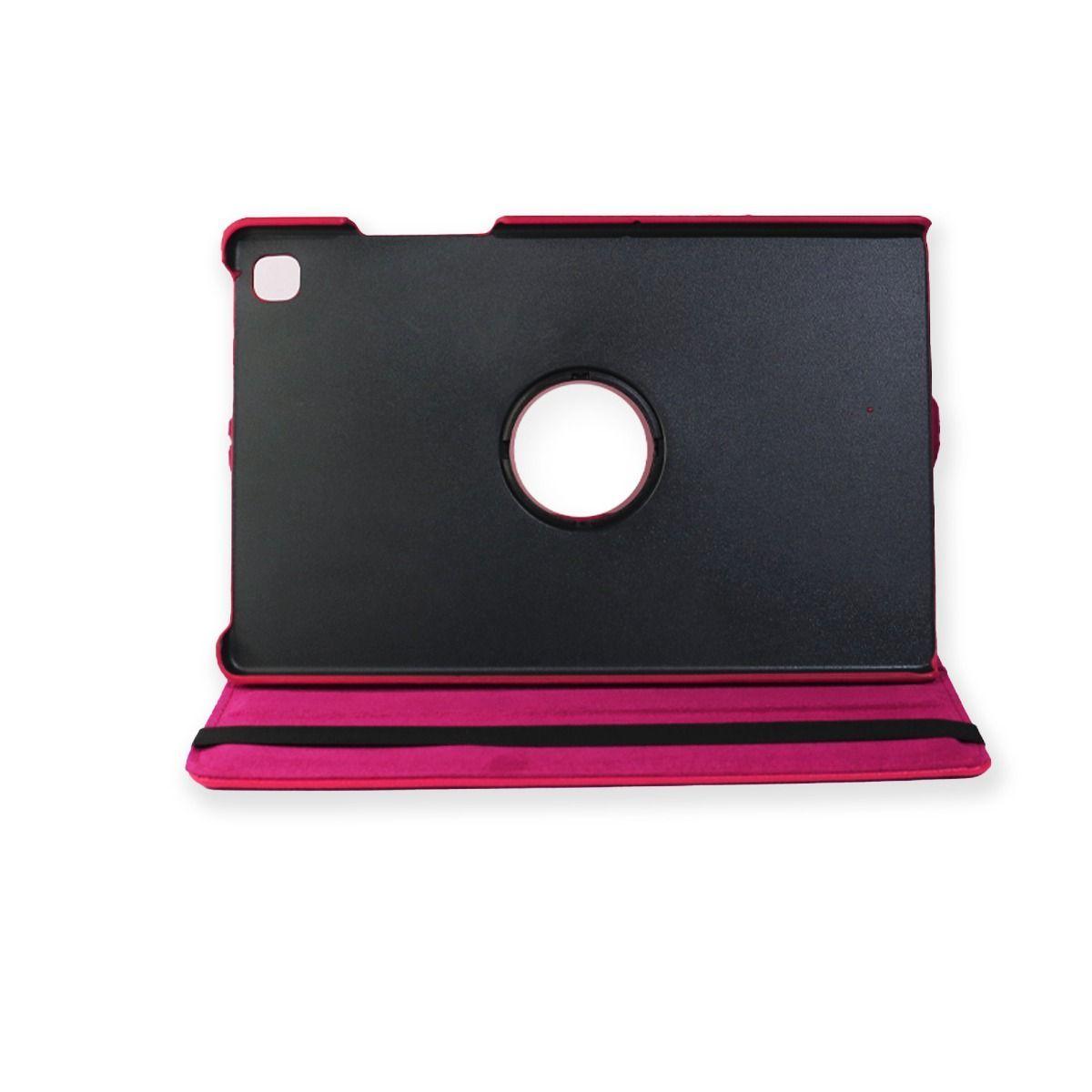 Funda Giratoria + Lamina Para Tablet Samsung Tab A7 T500 / T505 Fucsia-6