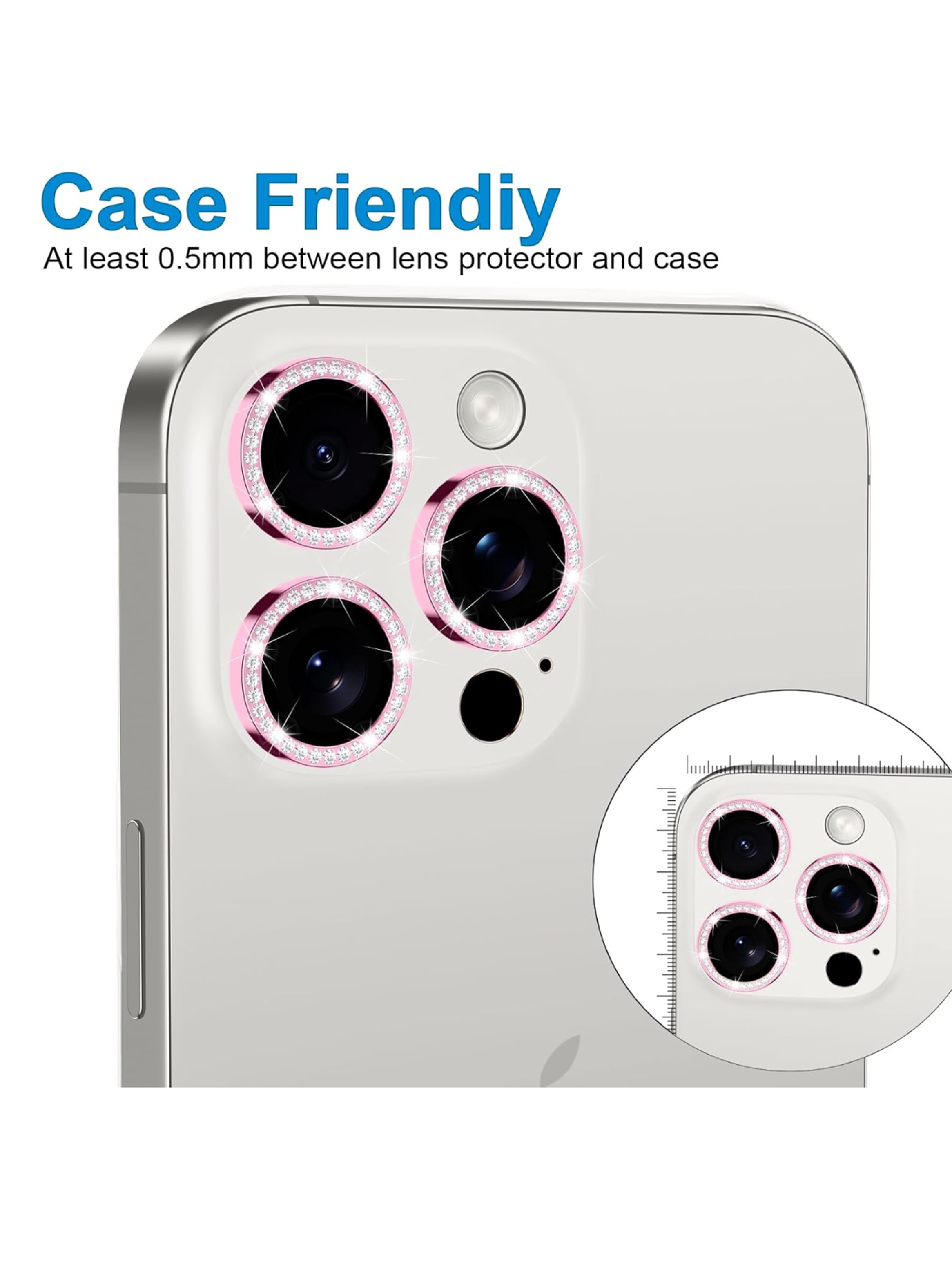 Protector Lente Camara Para iPhone 16 Pro/16 Pro max Brillo-1