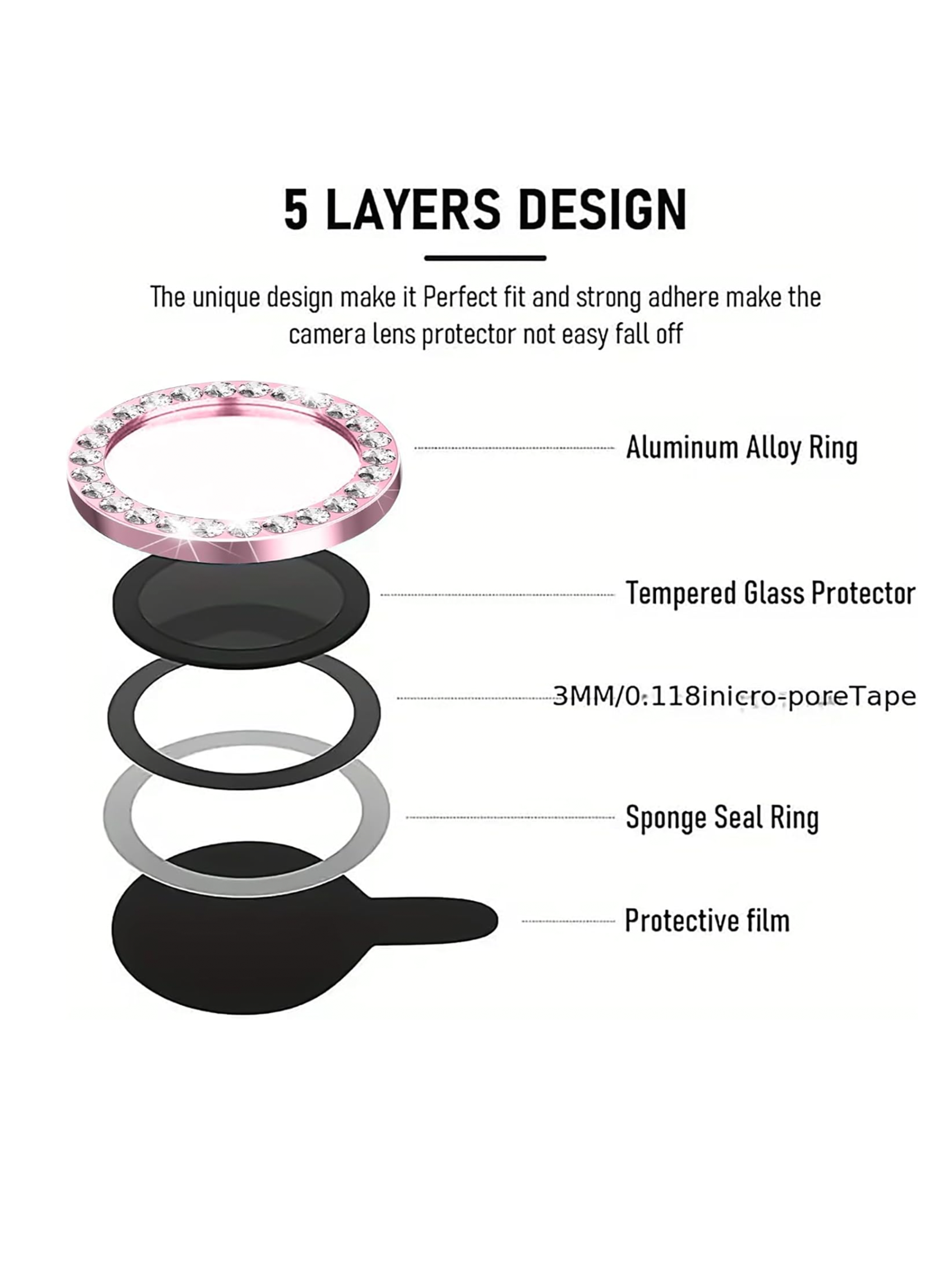 Protector Lente Camara Para iPhone 16 Pro/16 Pro max Brillo-2