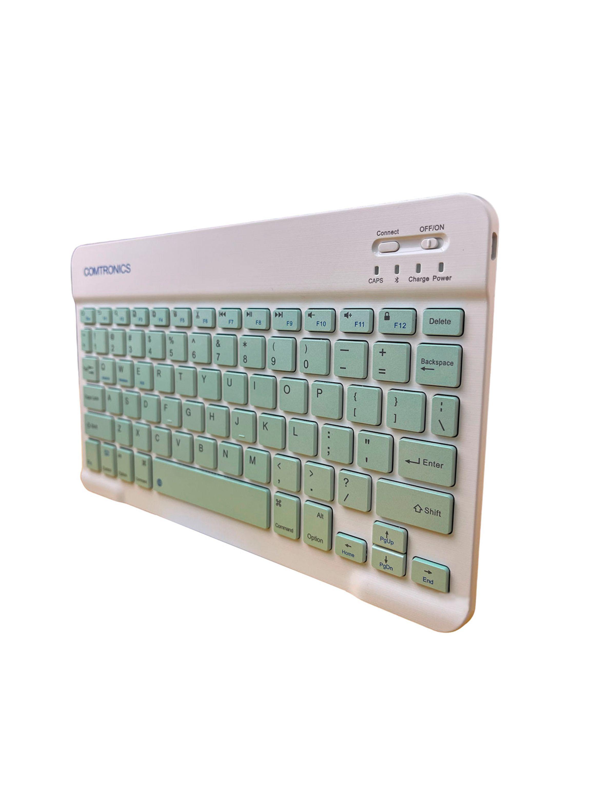 Teclado Inalámbrico Bluetooth Para iPad Tablet Mac Turquesa-0