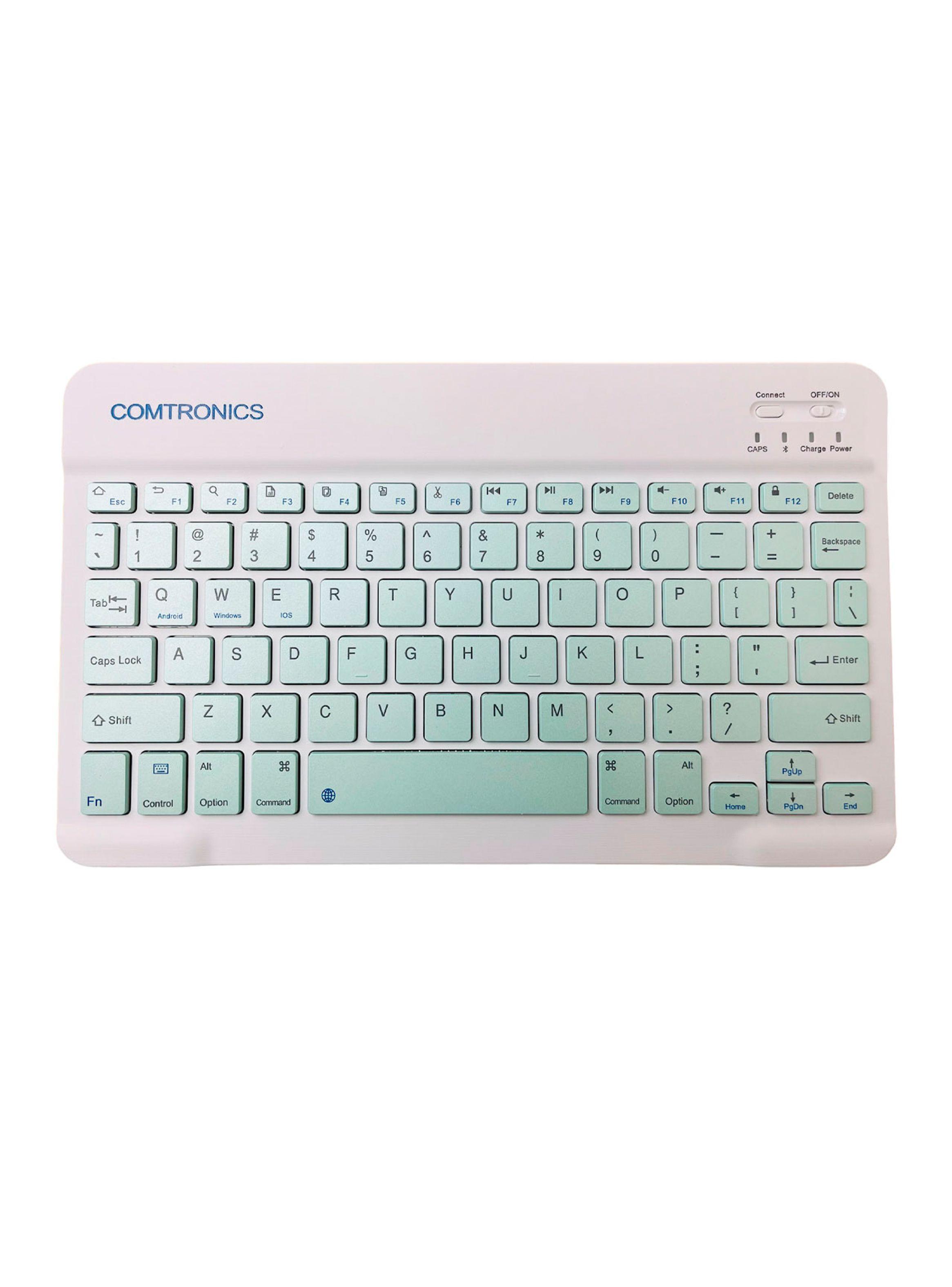 Teclado Inalámbrico Bluetooth Para iPad Tablet Mac Turquesa-2