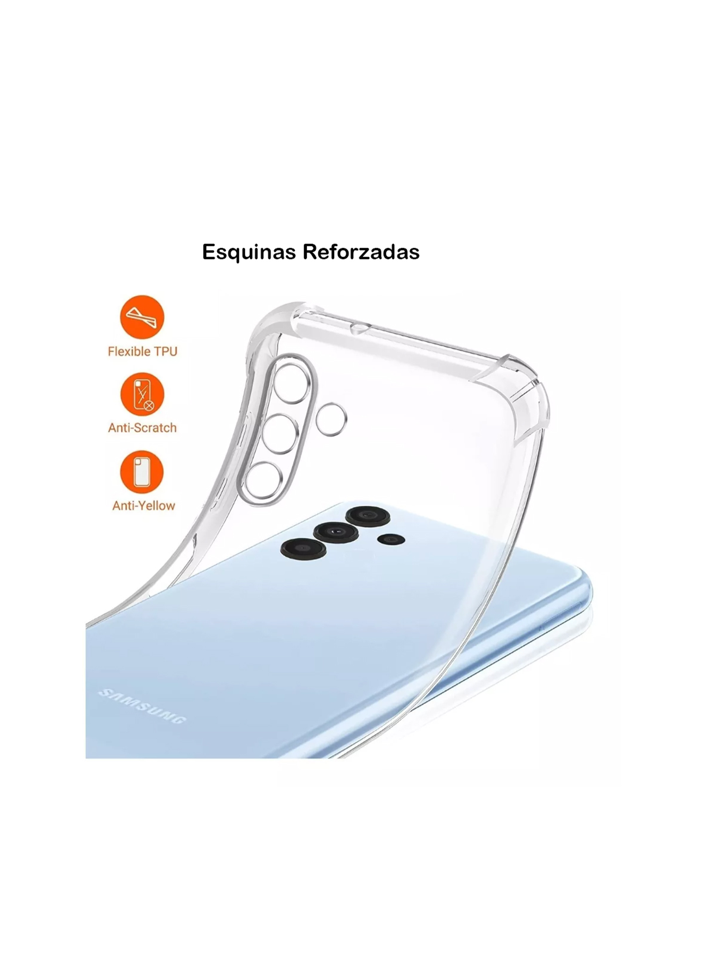 Carcasa Antigolpes Transparente Para Samsung A17 Reforzado-3