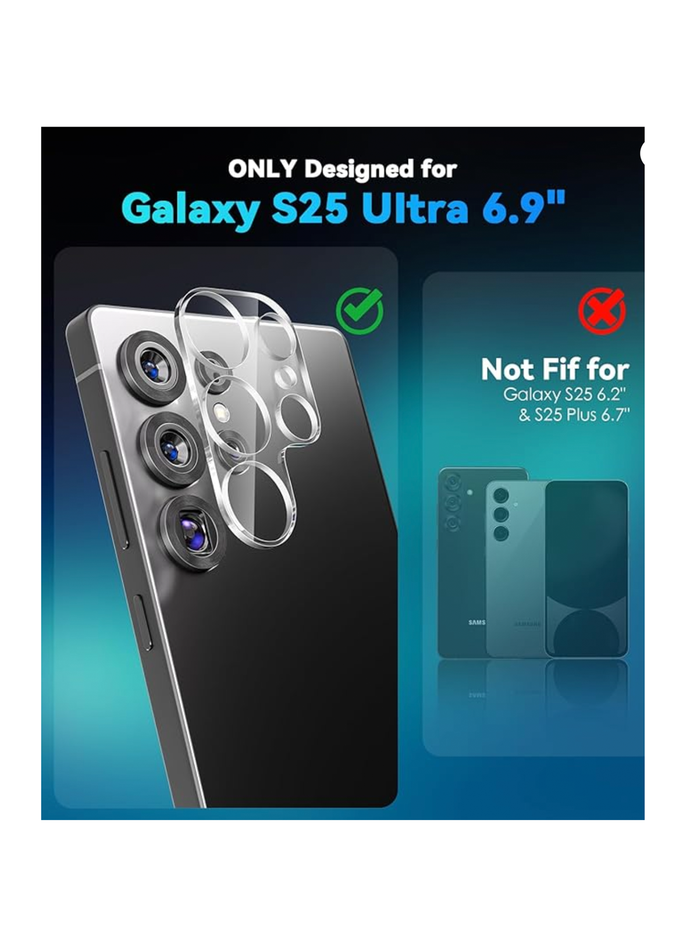 Lamina De Lente De Camara Para Samsung S25 Ultra-2