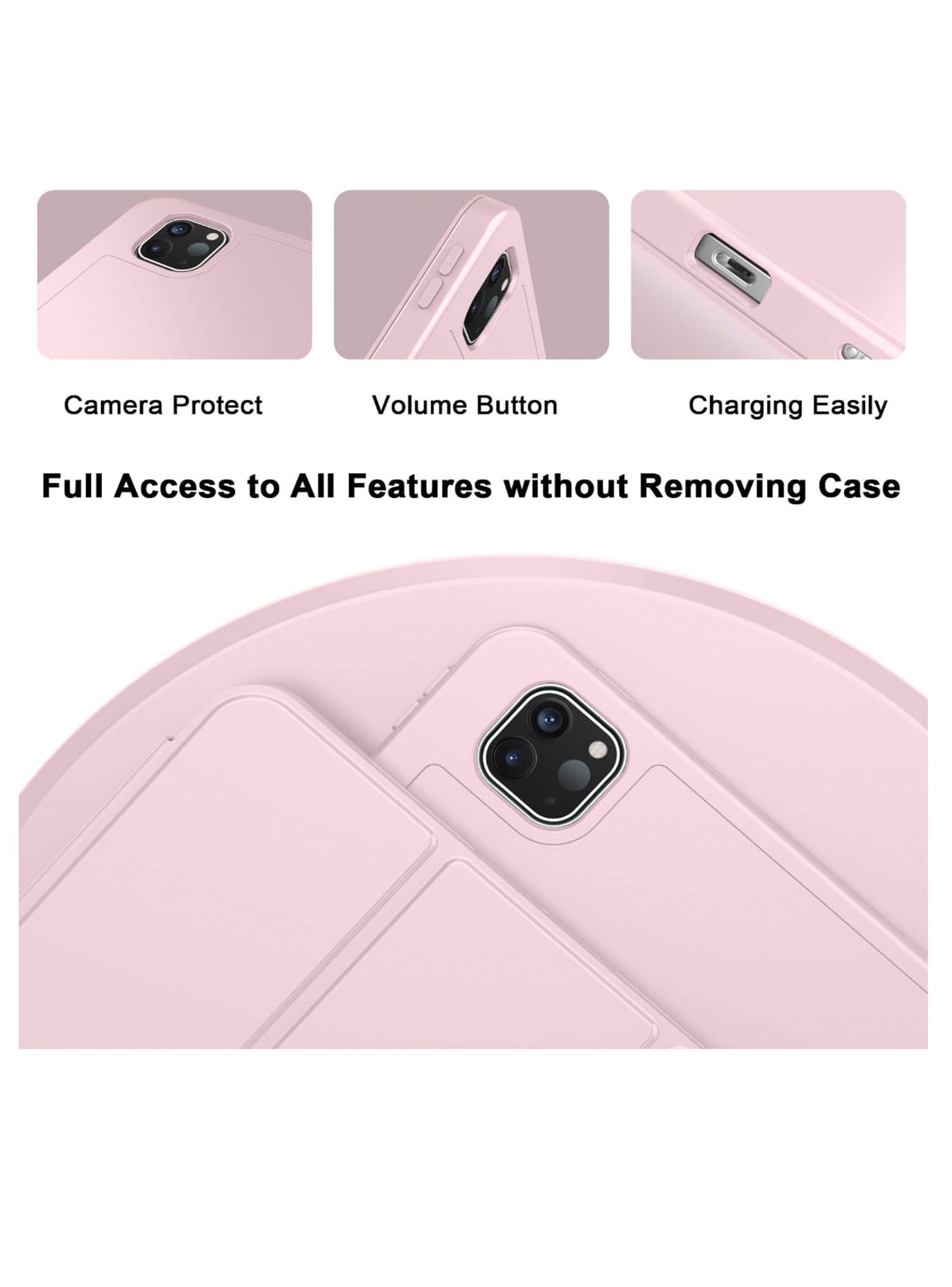 Funda Lamina Smart Cover Para iPad Pro 13 M4 2024 Rosada-1