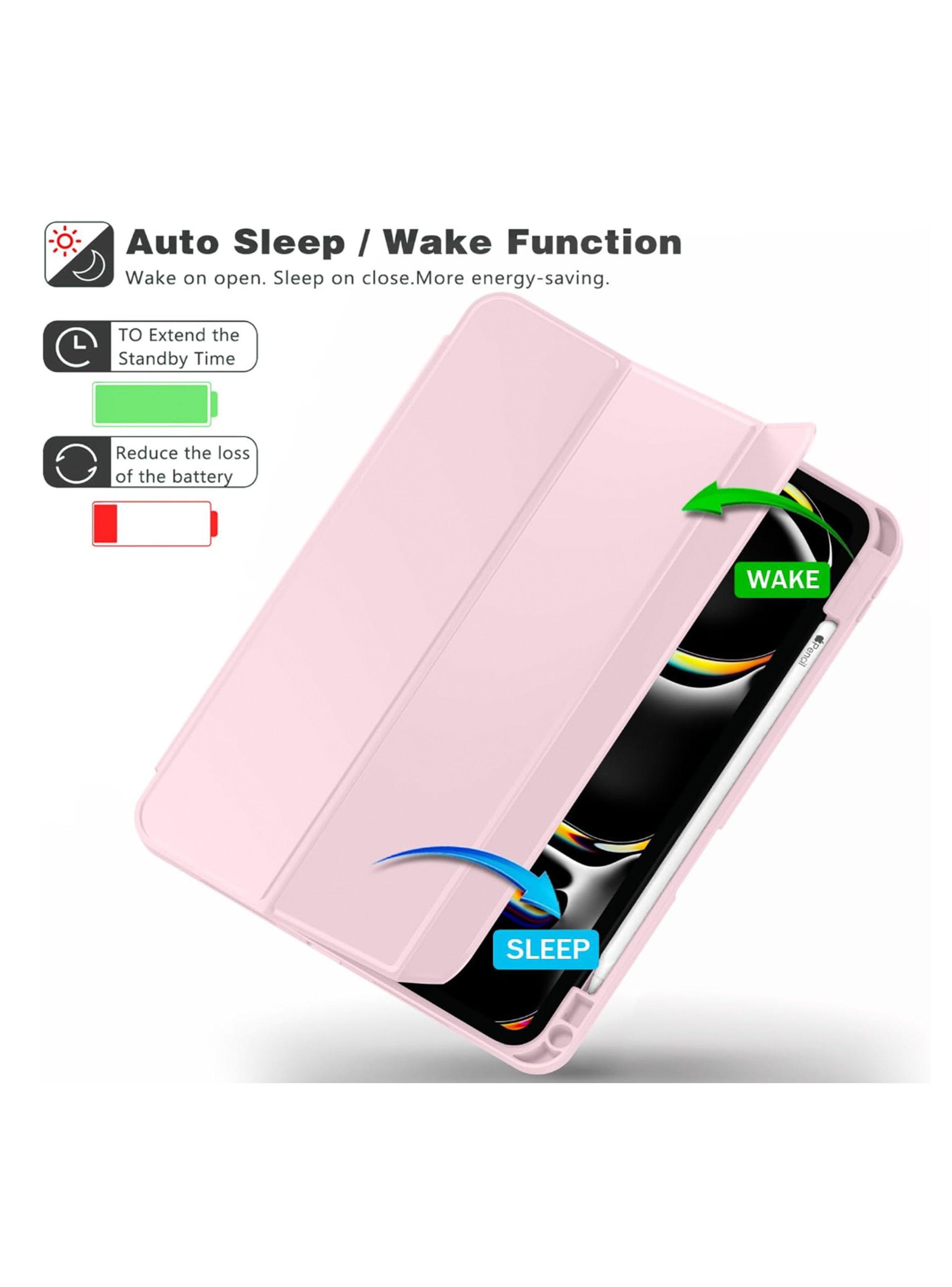 Funda Lamina Smart Cover Para iPad Pro 13 M4 2024 Rosada-2