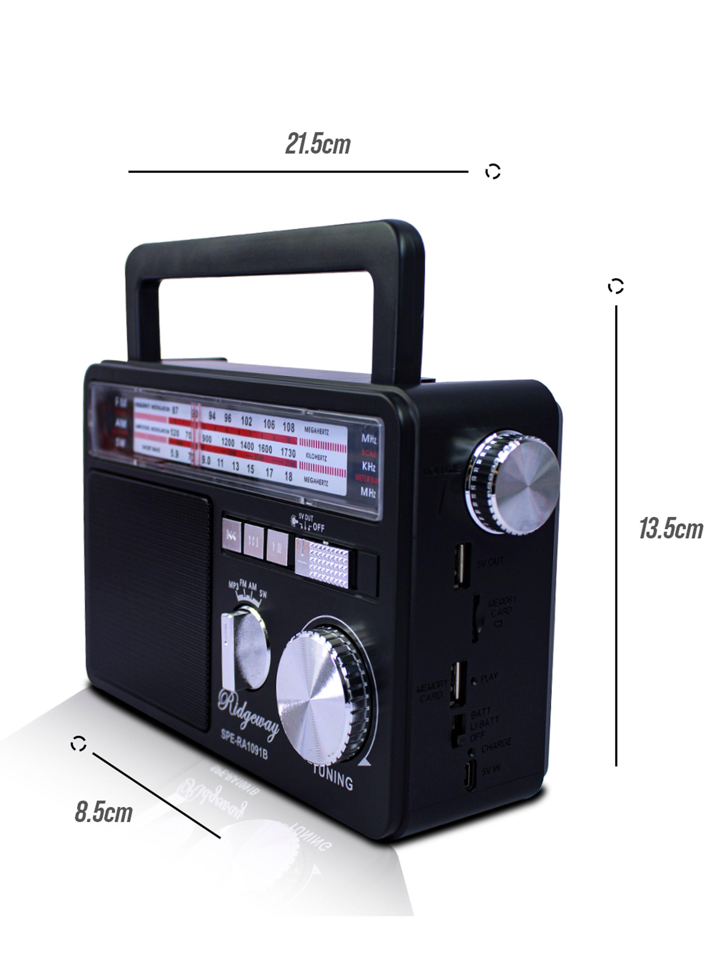 Radio Portatil Bluetooth Linterna Carga Solar Tecnolab TL637-2