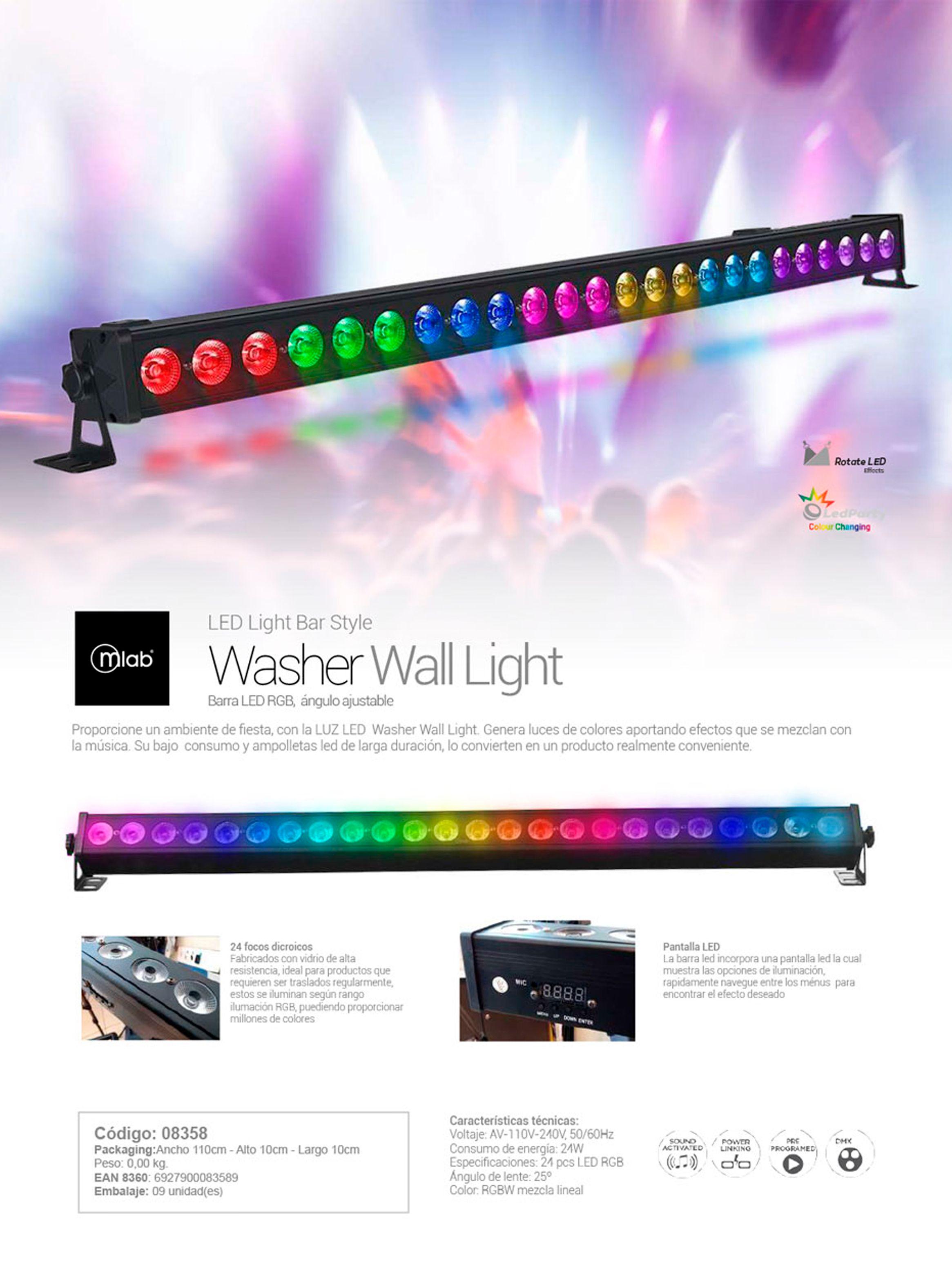 Barra De Luz RGB Fiesta WasherWall Light 8358-4