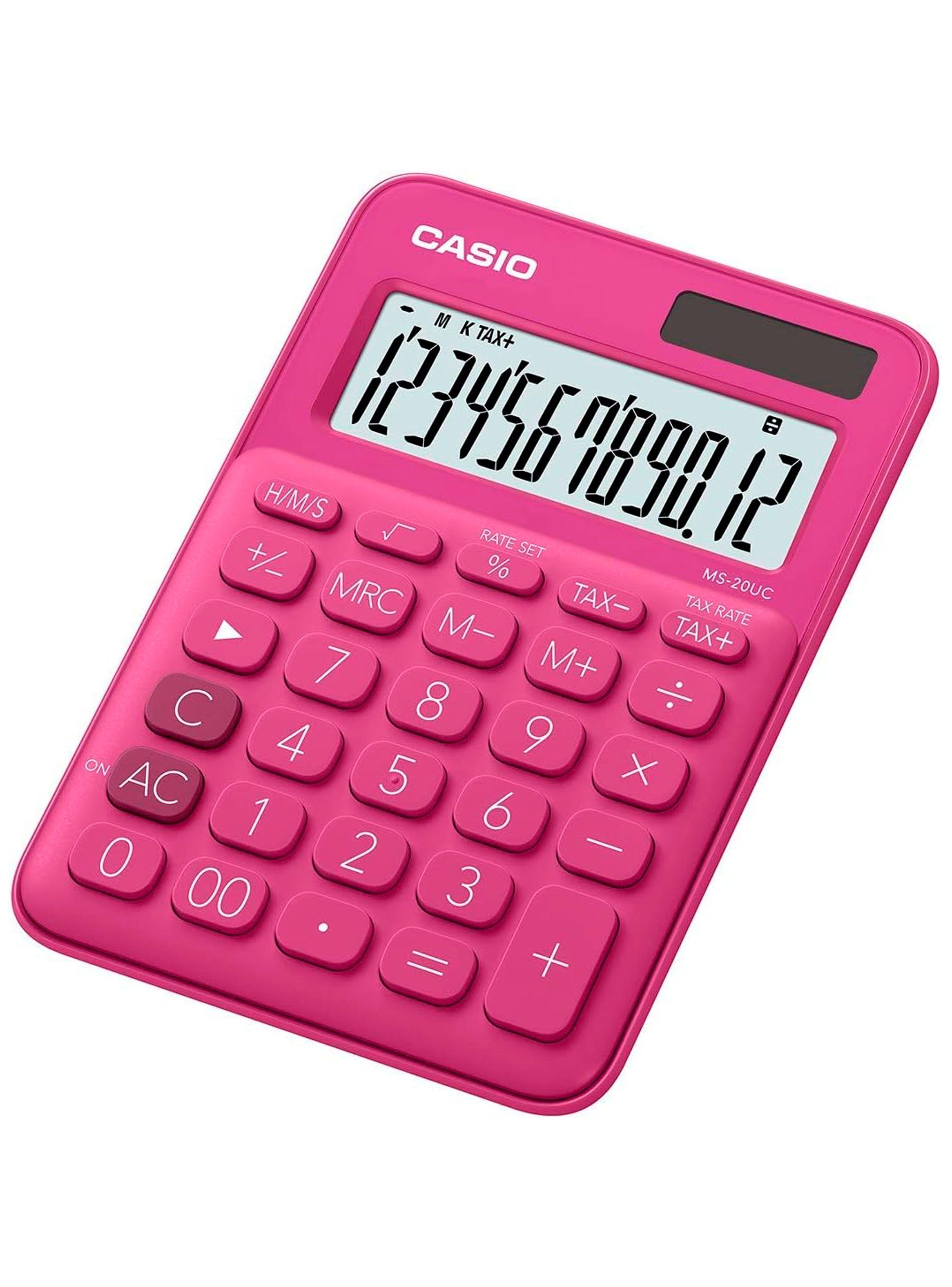 Calculadora Portatil Con Panel Solar 12 Digitos MS-20UC-RD-0
