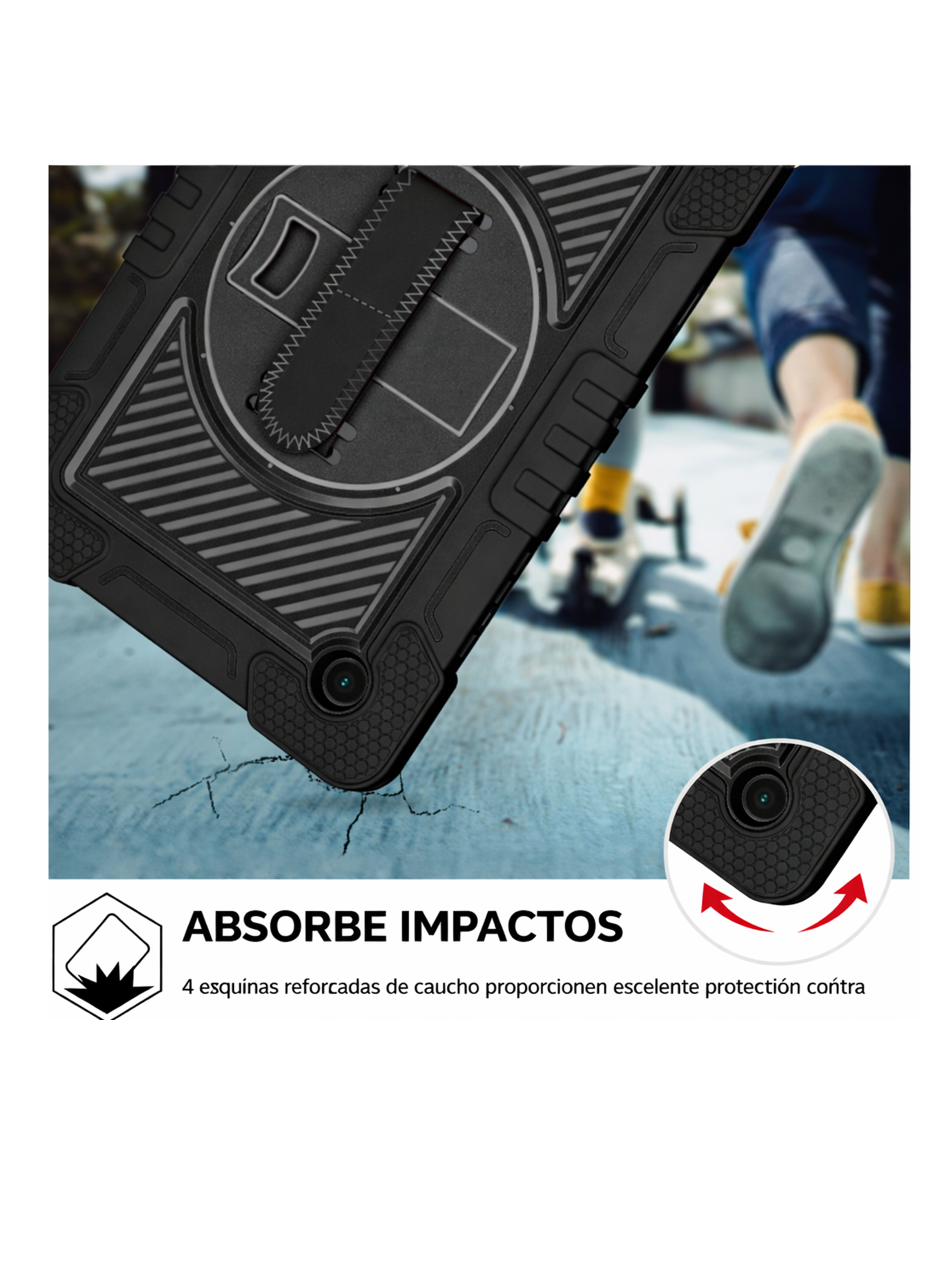 Funda Armadura 360 Lamina Matte Para Tablet Samsung A9 Plus-3