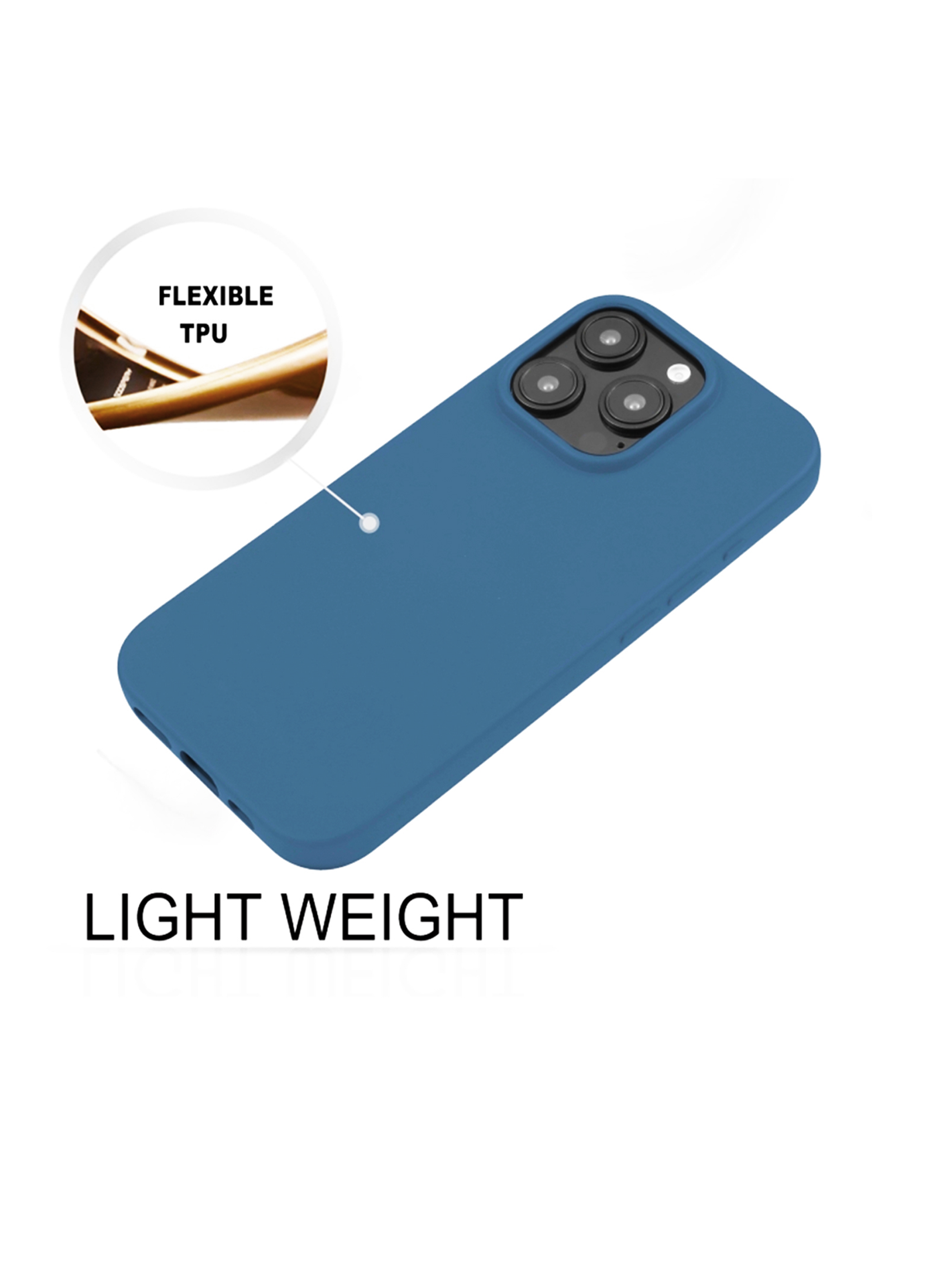 Carcasa Lamina Vidrio Para iPhone 16 Pro Azul Oscuro-2