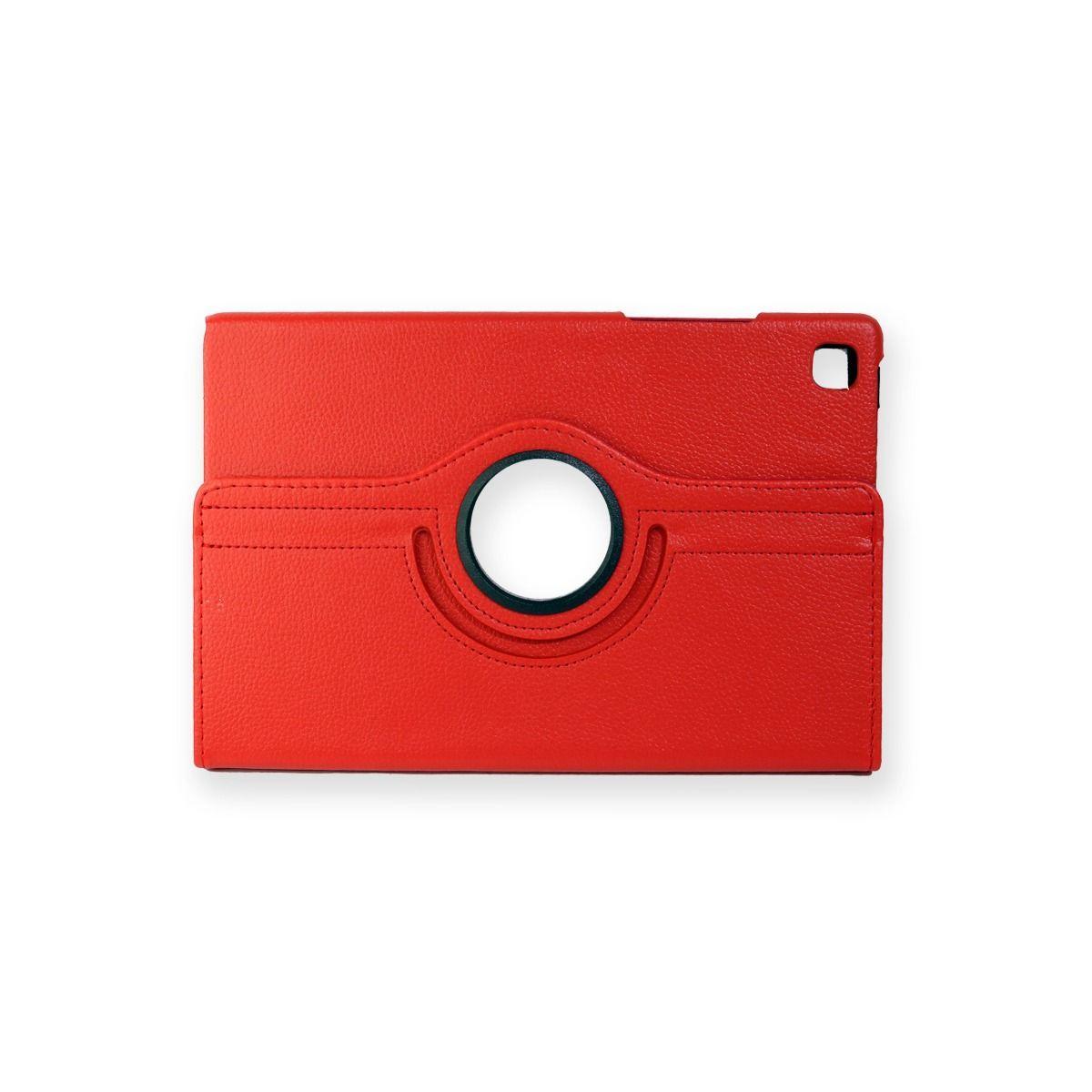 Funda Giratoria Para Tablet Samsung Tab A8 T290 / T295 Rojo-1