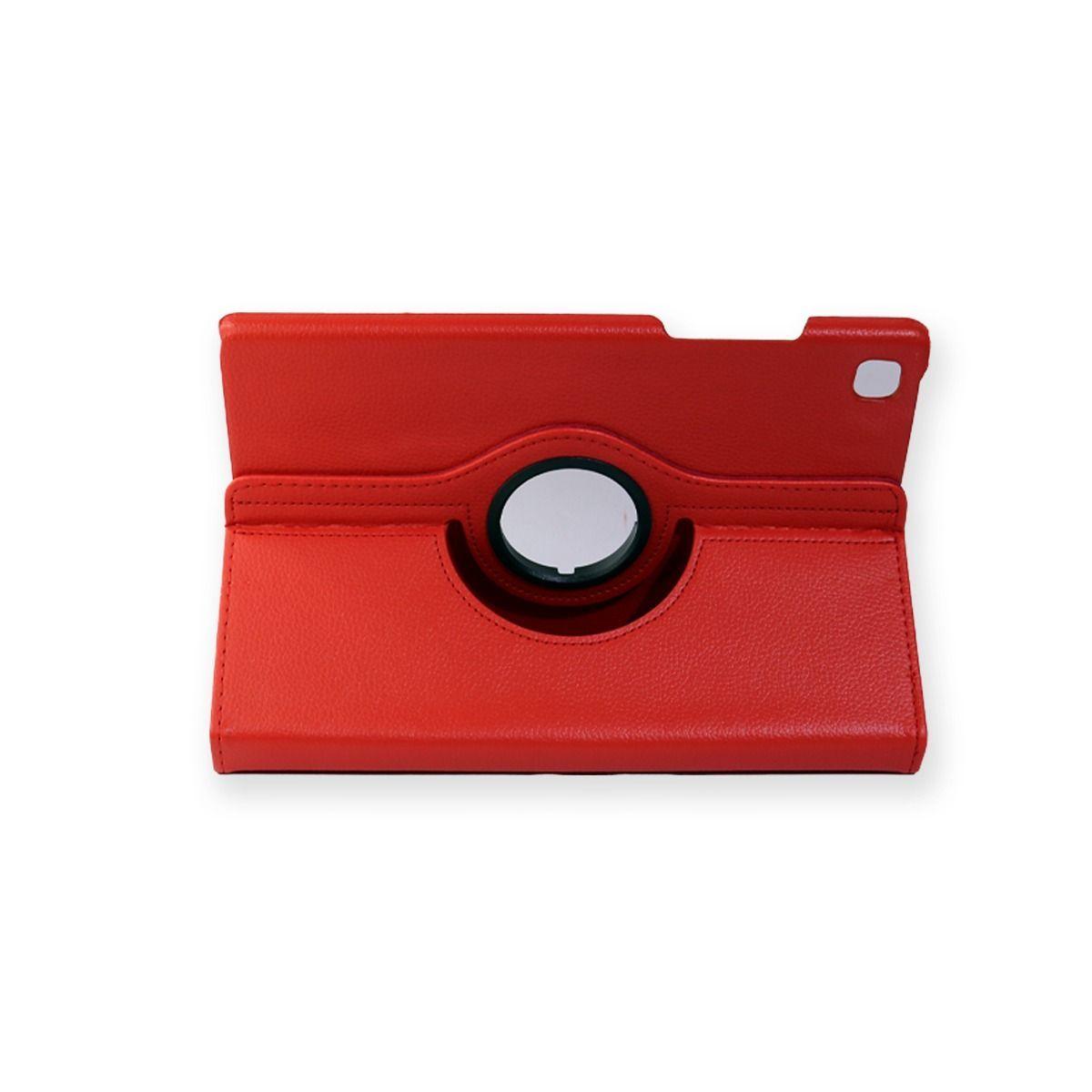 Funda Giratoria Para Tablet Samsung Tab A8 T290 / T295 Rojo-2