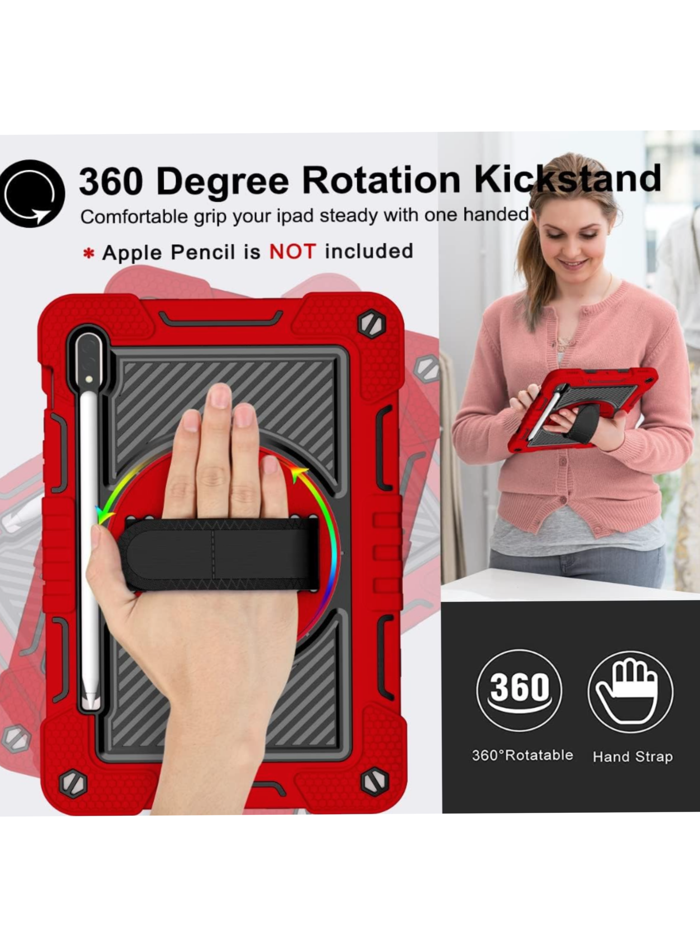 Funda Armadura 360 Lamina Vidrio Para Samsung Tab S9 Fe-2