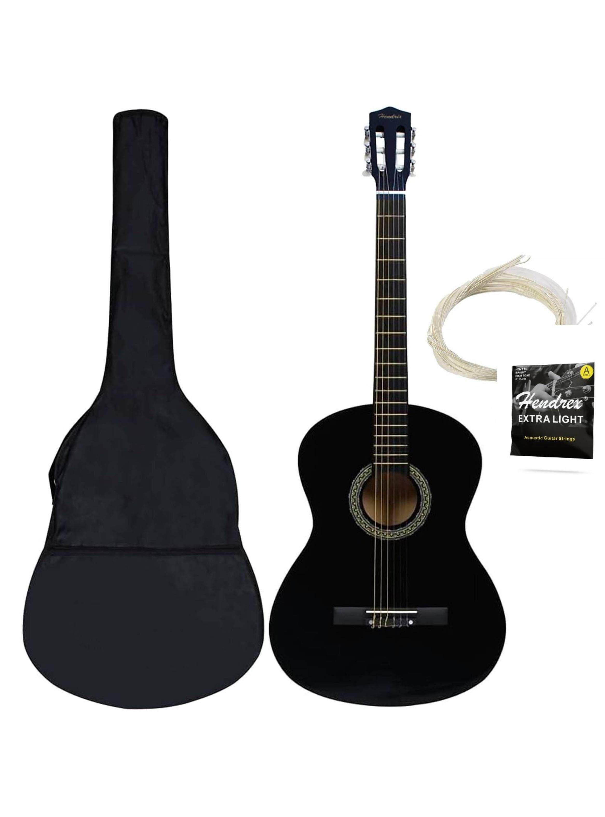 Guitarra Clasica Mediana 36 Pulgada Madera Con Funda Hendrix-2