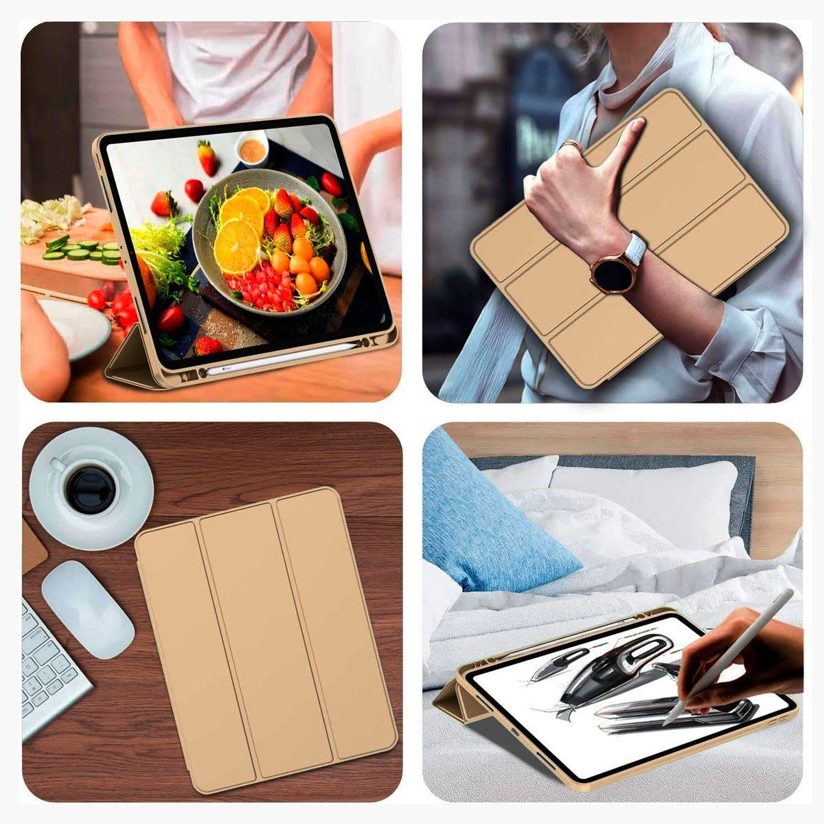 Funda SmartCover Para iPad 11 / iPad 11 Pro Con Ranura Dorado-4