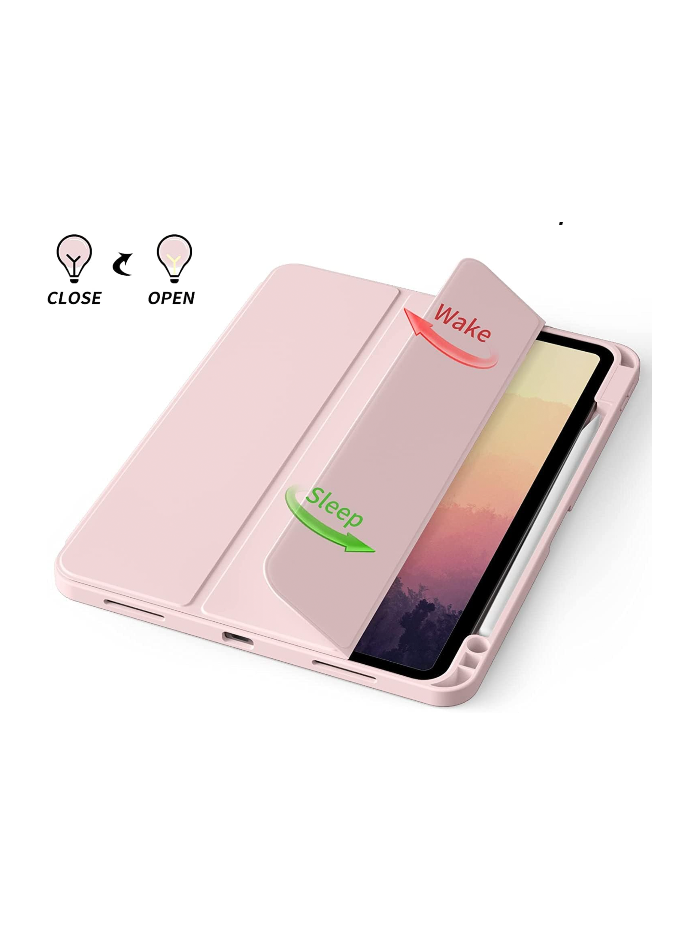 Carcasa Funda Smart Cover Para iPad Air 13 M2 2024 Rosado-2
