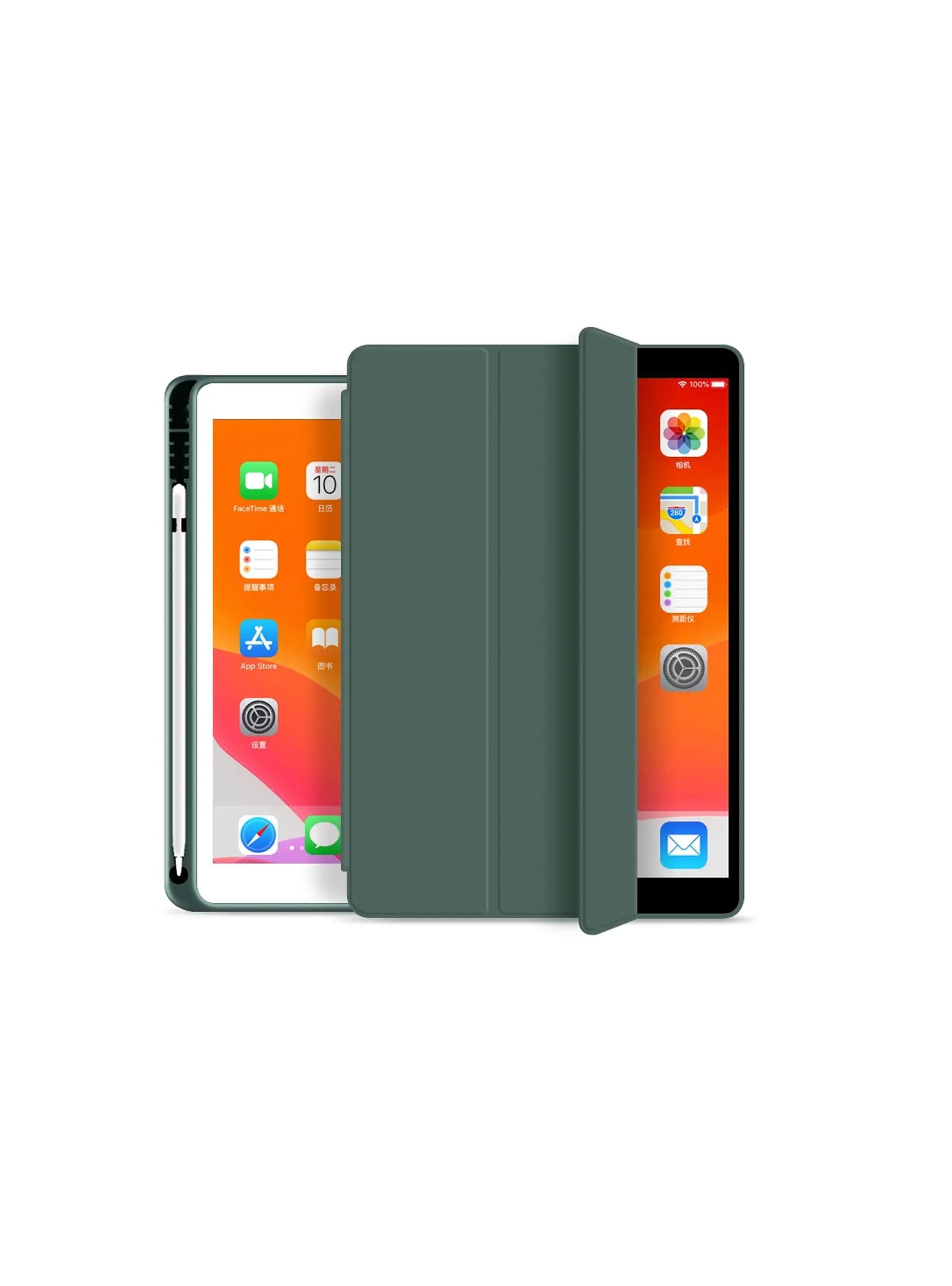 Carcasa Funda Para iPad 10.2 7ma 8va 9na Con Ranura Verde-0